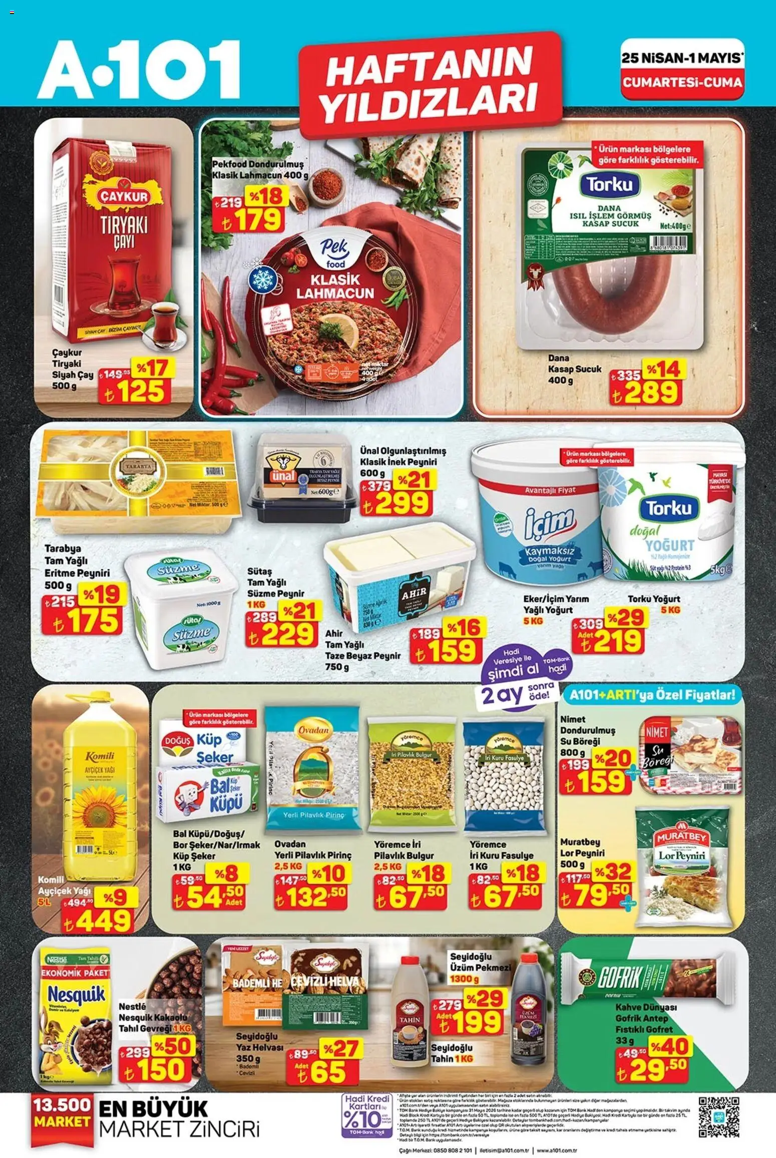 A101 Katalog - 25.04.2026 tarihinden itibaren geçerlidir | Sayfa: 1 | Ürünler: Peynir, Kahve, Süzme peynir, Sucuk