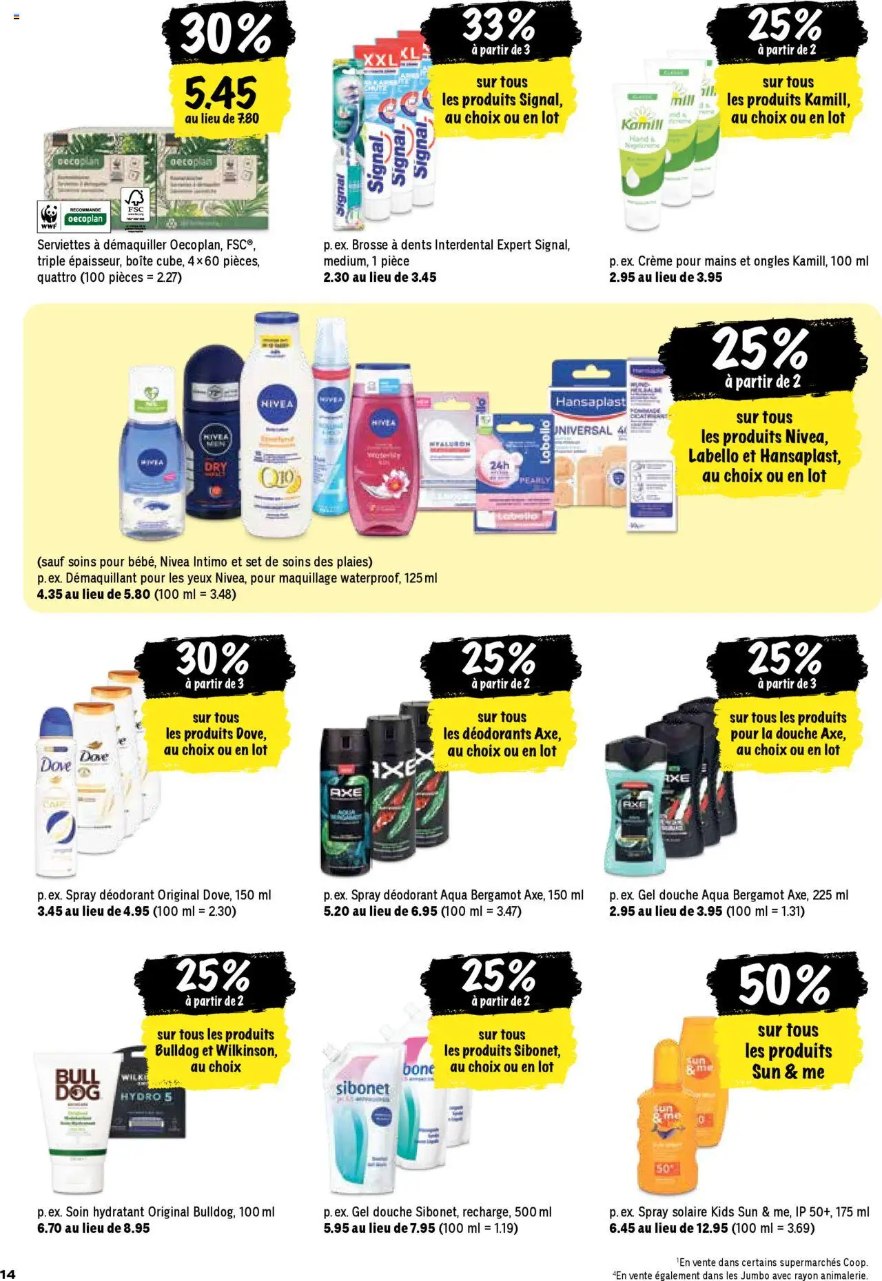 Coop Les actions de la semaine – gültig ab 02.10.2025 | Seite: 14 | Produkte: Deodorant, Shower Gel, Creme