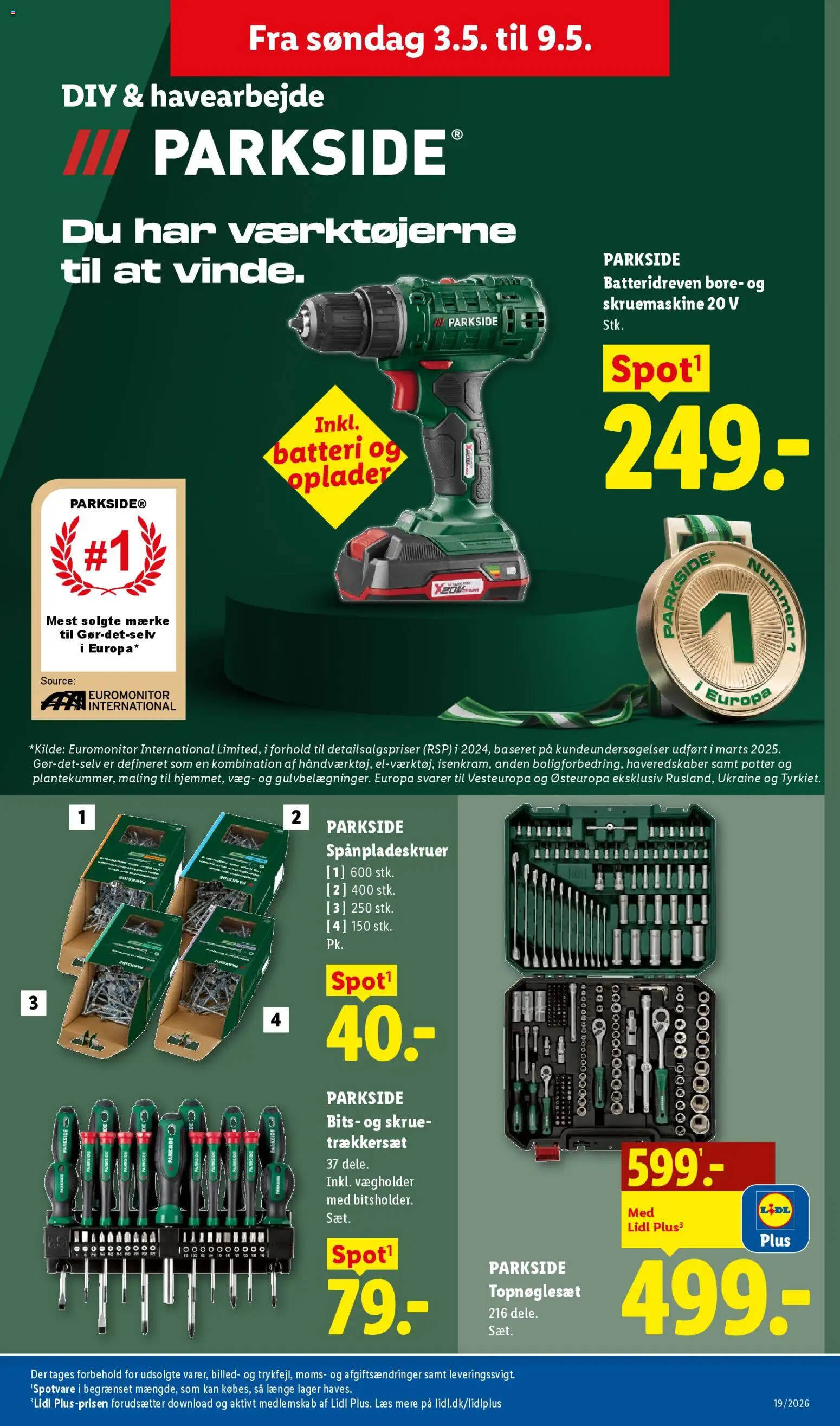 Lidl tilbudsavis – gyldig fra 03.05.2026 | Side: 19 | Produkter: Søm, Skrue, Maling, Batteri