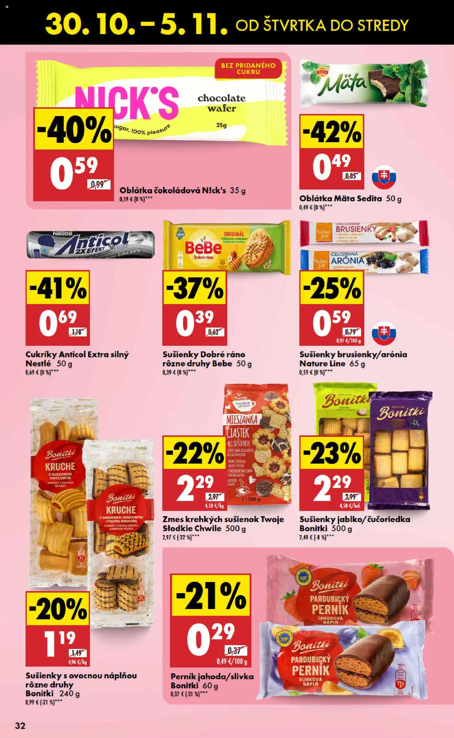 Nové Biedronka akcie – leták je platný od 30.10.2025 | Strana: 32 | Produkty: Cukríky