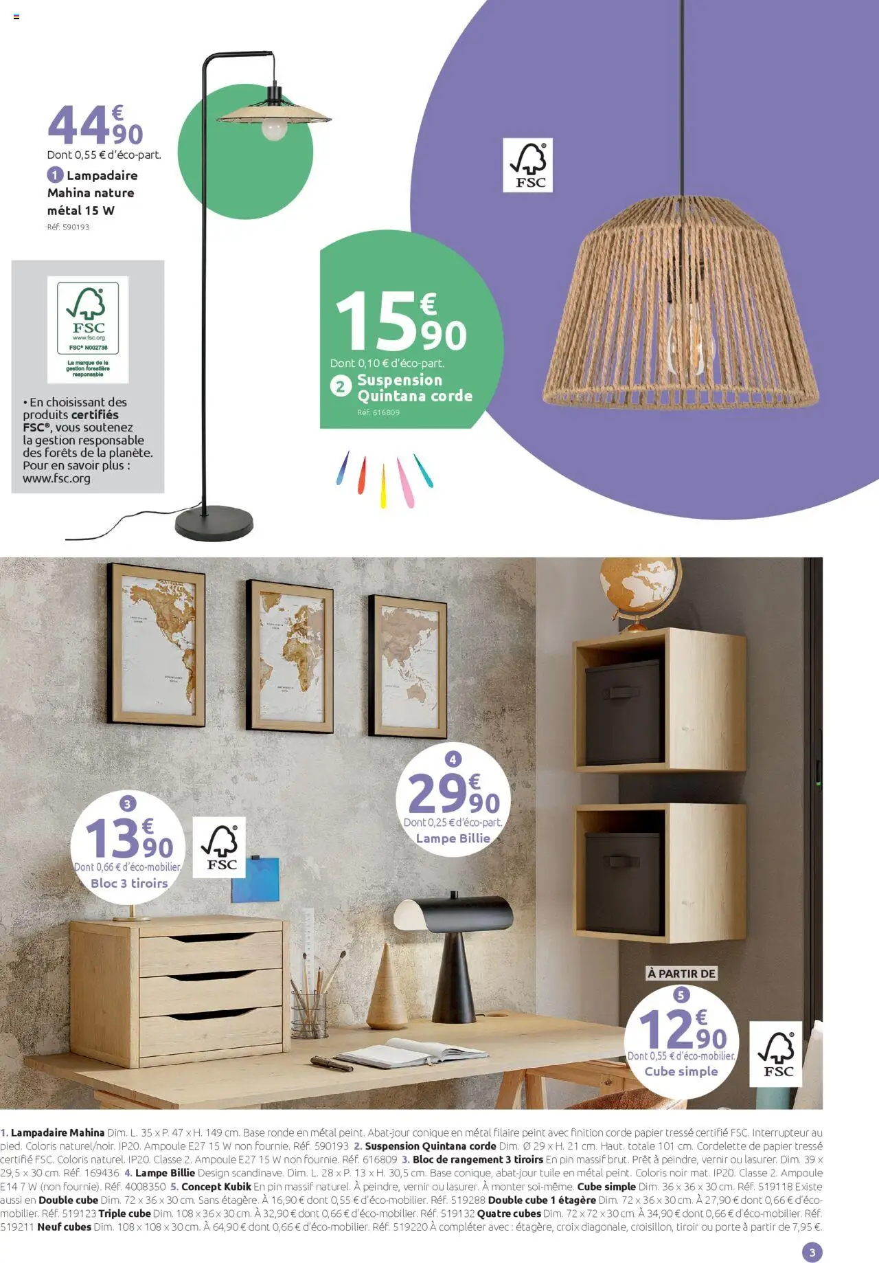  | Page: 3 | Produits: Suspension, Étagère, Tiroirs, Lampe