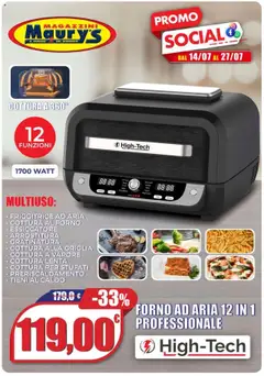 Volantino Maury's del 14.07.2025 | Pagina: 2 | Prodotti: Friggitrice ad aria, Forno, Griglia, Friggitrice