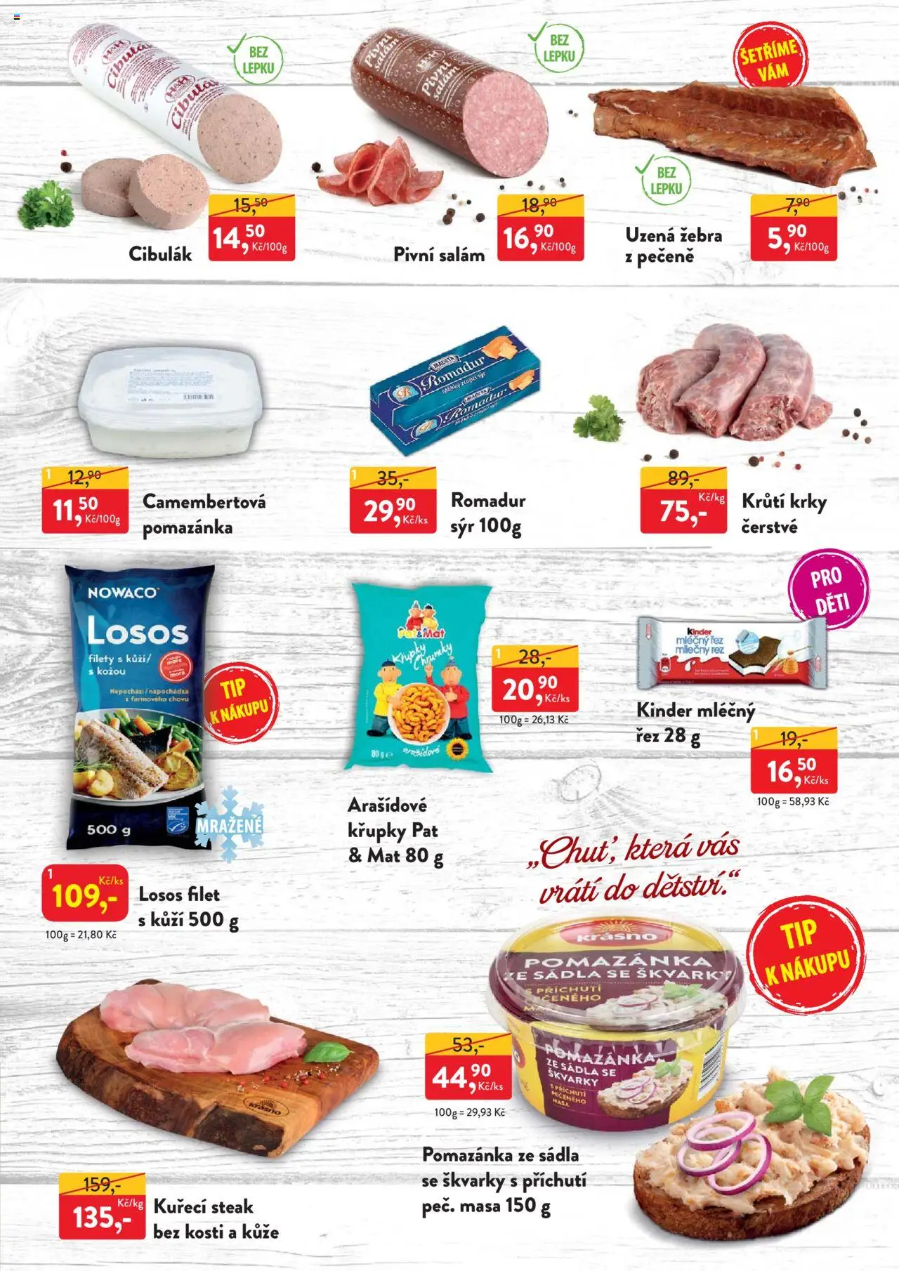 MP Krásno leták od 13.10.2025 | Strana: 3 | Produkty: Steak, Losos Filet, Pomazánka, Křupky