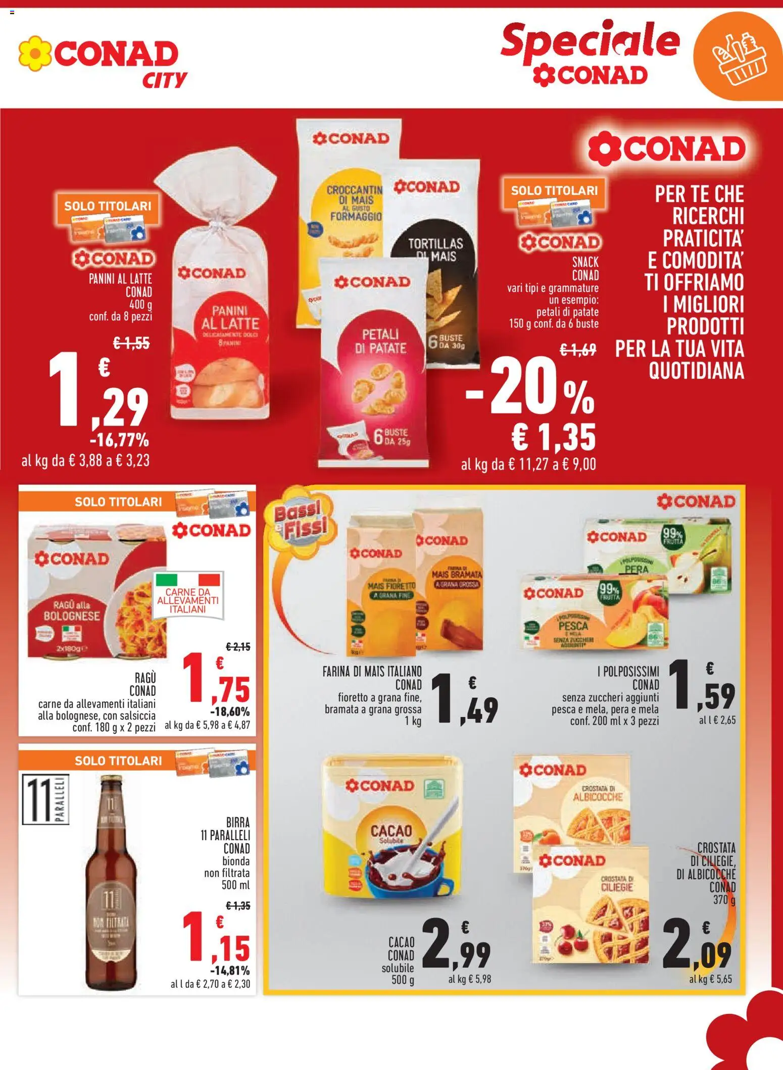 Volantino Conad del 07.01.2026 | Pagina: 7 | Prodotti: Patate, Frutta, Pesca, Ragú