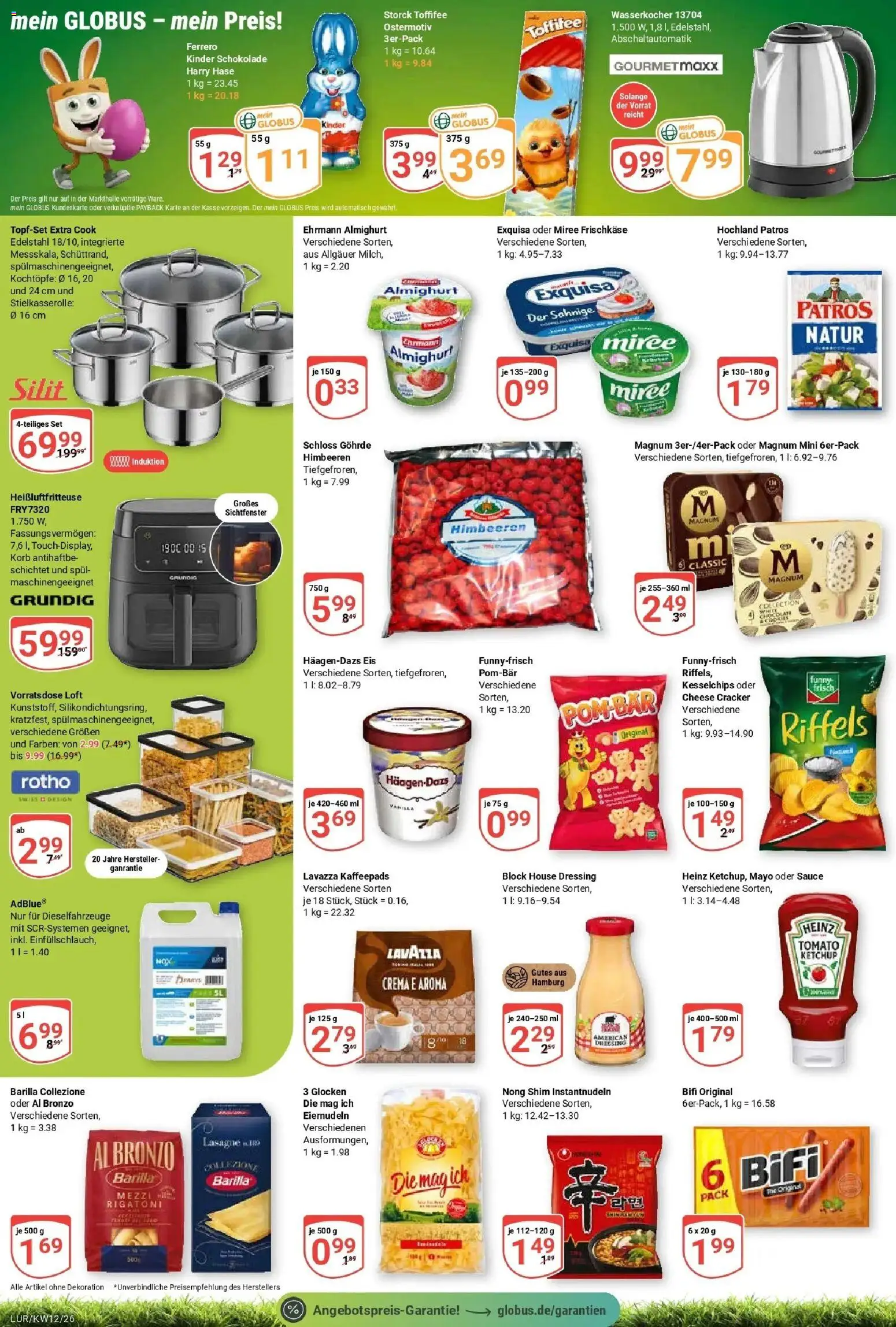 Globus prospekt Hamburg	 – gültig ab 16.03.2026 | Seite: 6 | Produkte: Lavazza, Kaffeepads, Schokolade, Frischkase