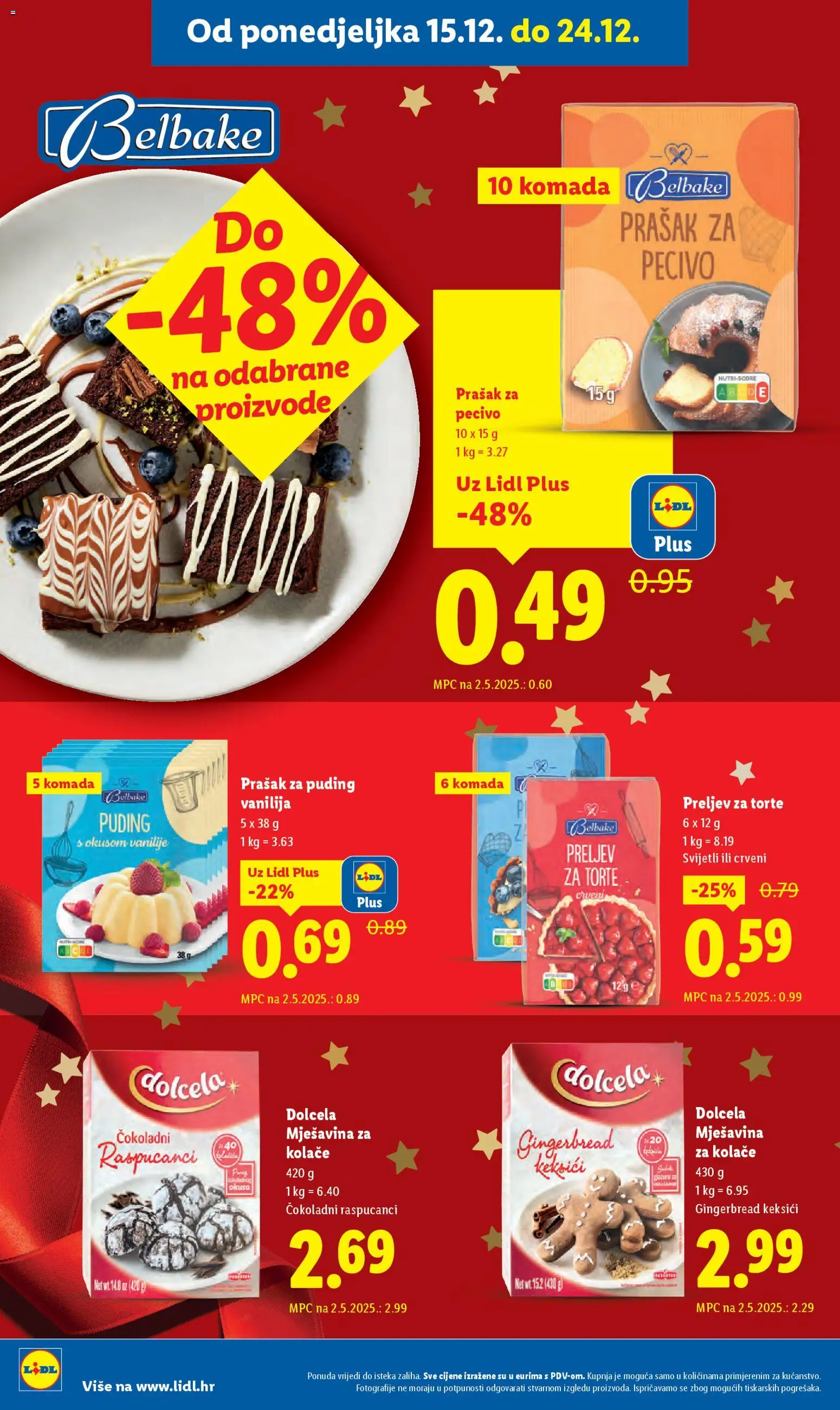 Lidl katalog | vrijedi od 15.12.2025 | Stranica: 22 | Proizvodi: Prašak za pecivo, Puding, Pecivo