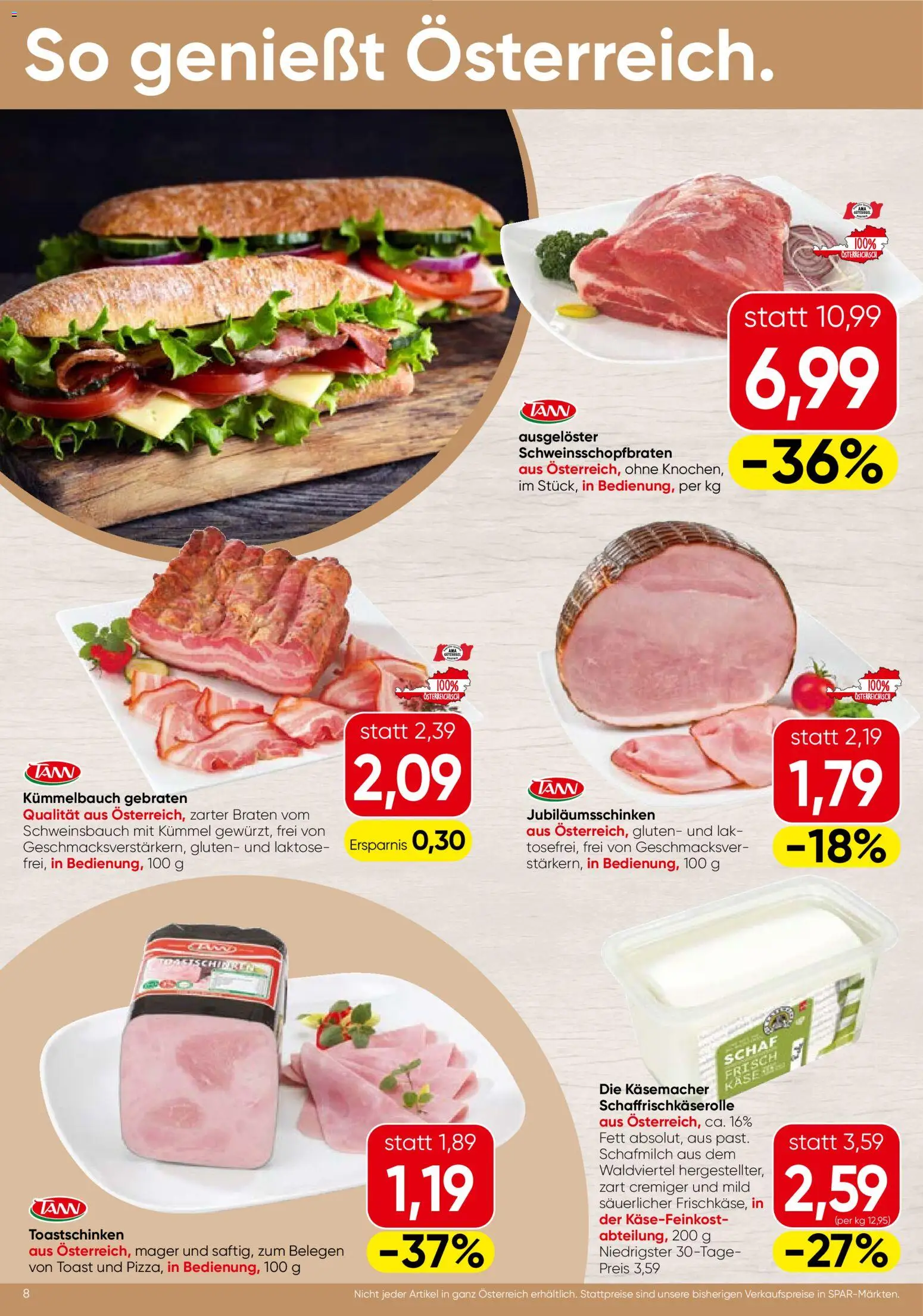 Spar Flugblatt - Kärnten gültig ab 08.01.2026 | Seite: 8 | Produkte: Käse