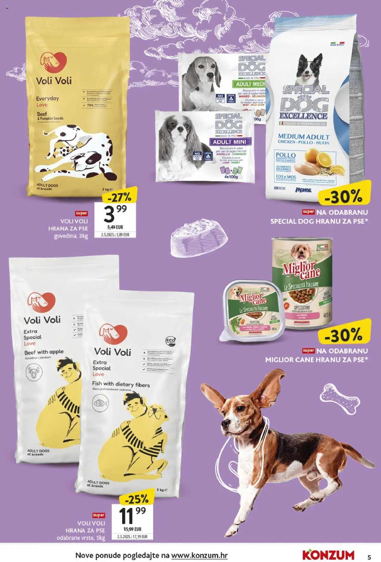 Konzum katalog | vrijedi od 06.10.2025 | Stranica: 5 | Proizvodi: Hrana za pse, Riba, Govedina
