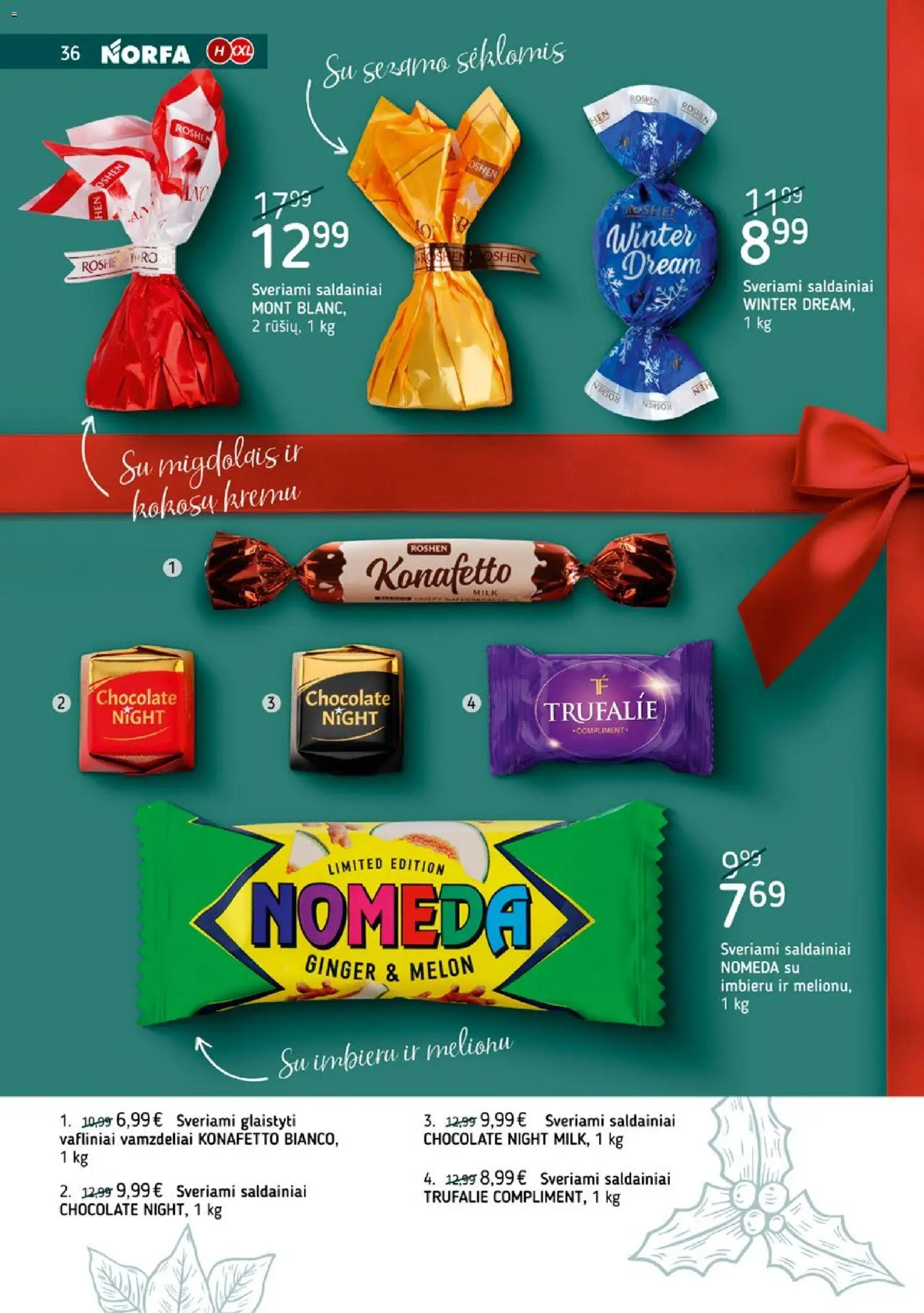 NORFA akcijos nuo 09.12.2025 | Puslapis: 36 | Prekių: Saldainiai