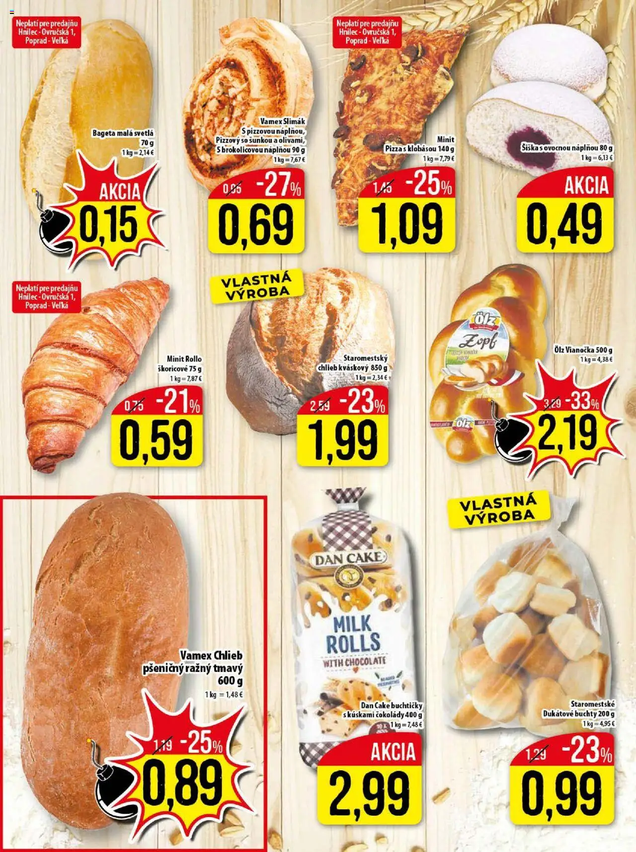 Nové Klas akcie – leták je platný od 16.09.2025 | Strana: 6 | Produkty: Chlieb, Vianočka, Svetlá