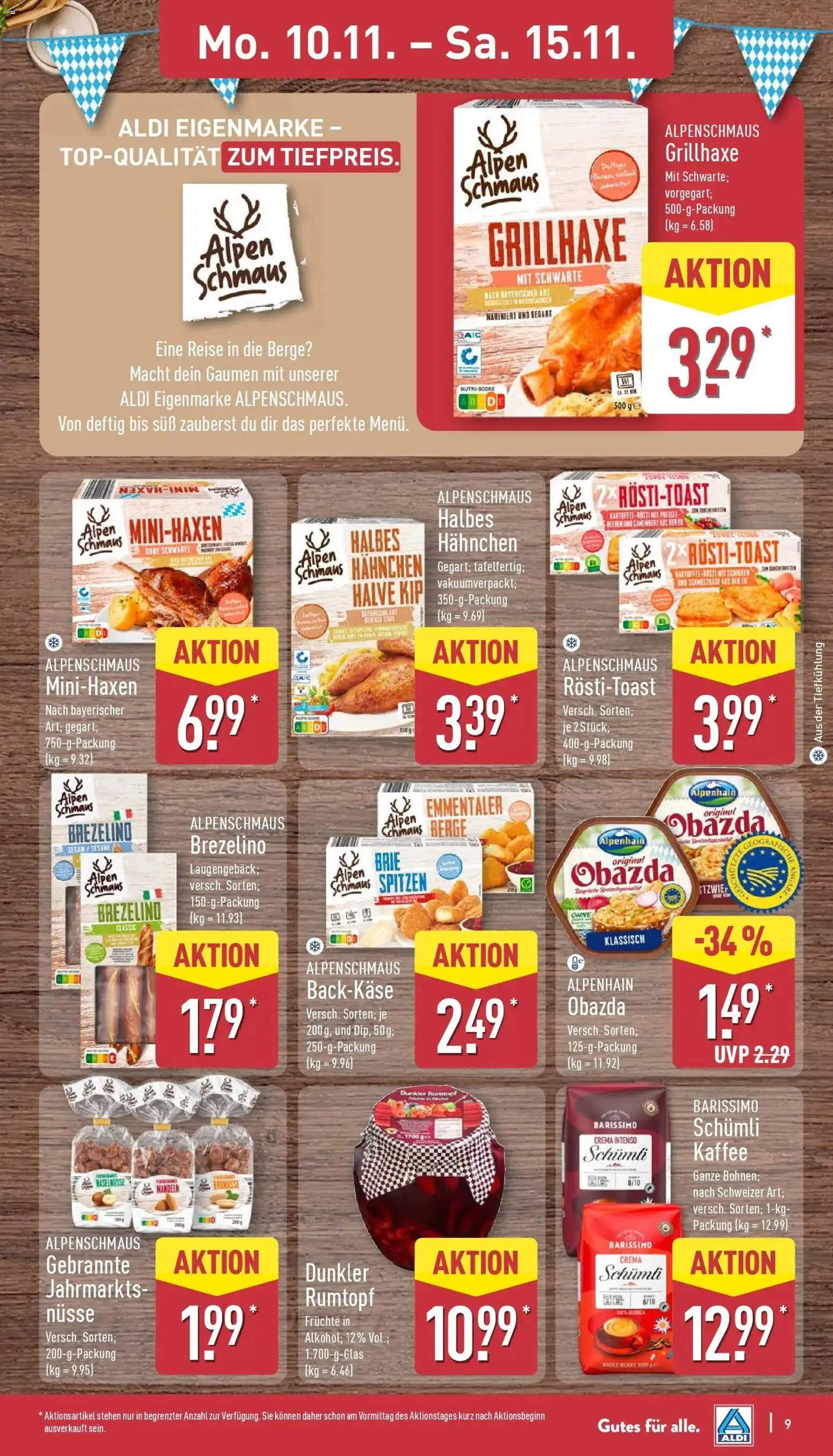 Aldi - ALDI Nord: Wochenangebote – gültig ab 09.11.2025 | Seite: 13 | Produkte: Hahnchen, Kaffee, Nüsse