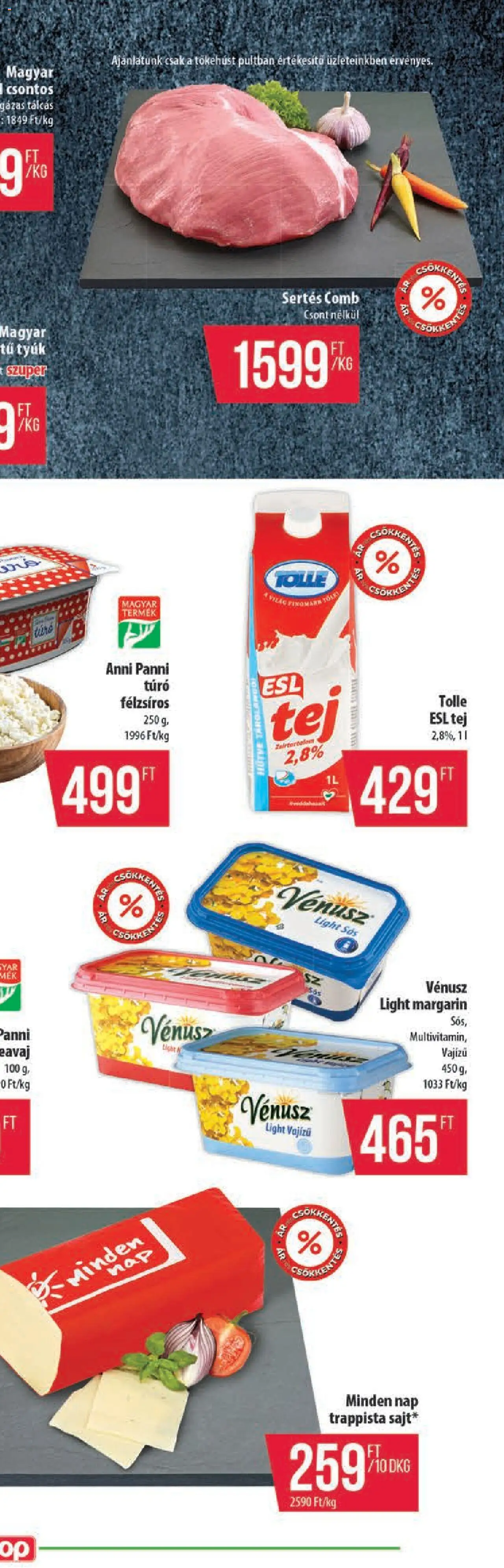 COOP akciós ujság - amely érvényes a következő dátumtól: 09.10.2025 | Oldal: 21 | Termékek: Margarin, Tej, Túró