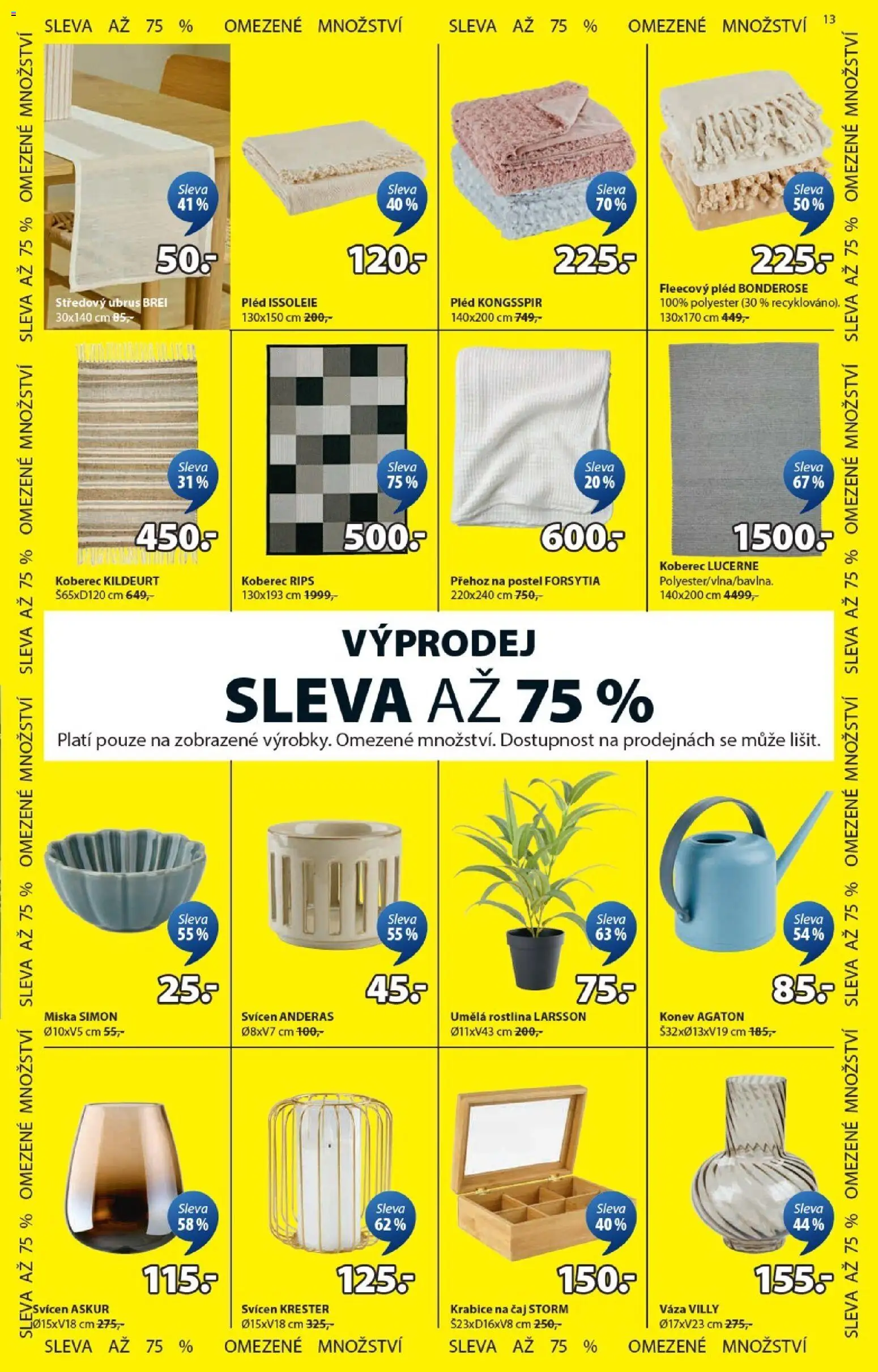 JYSK leták od 25.12.2025 | Strana: 13 | Produkty: Přehoz, Čaj, Svícen, Postel