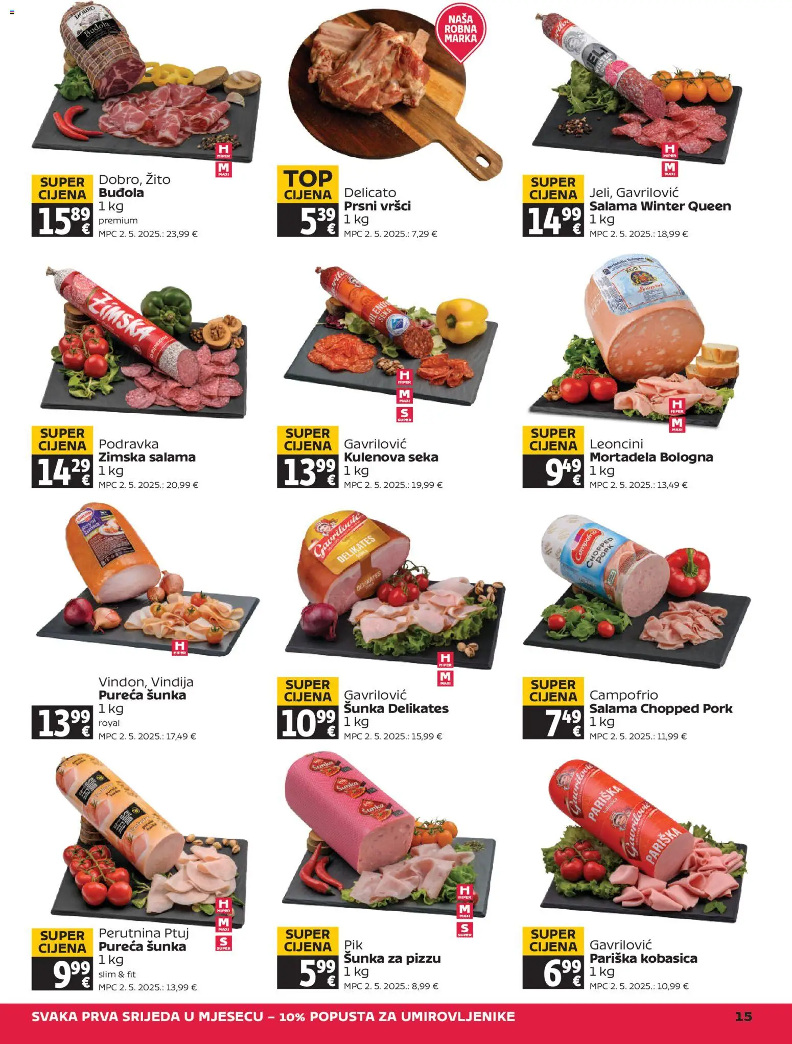Tommy katalog | vrijedi od 27.11.2025 | Stranica: 15 | Proizvodi: Vindija, Šunka, Kobasica, Perutnina Ptuj