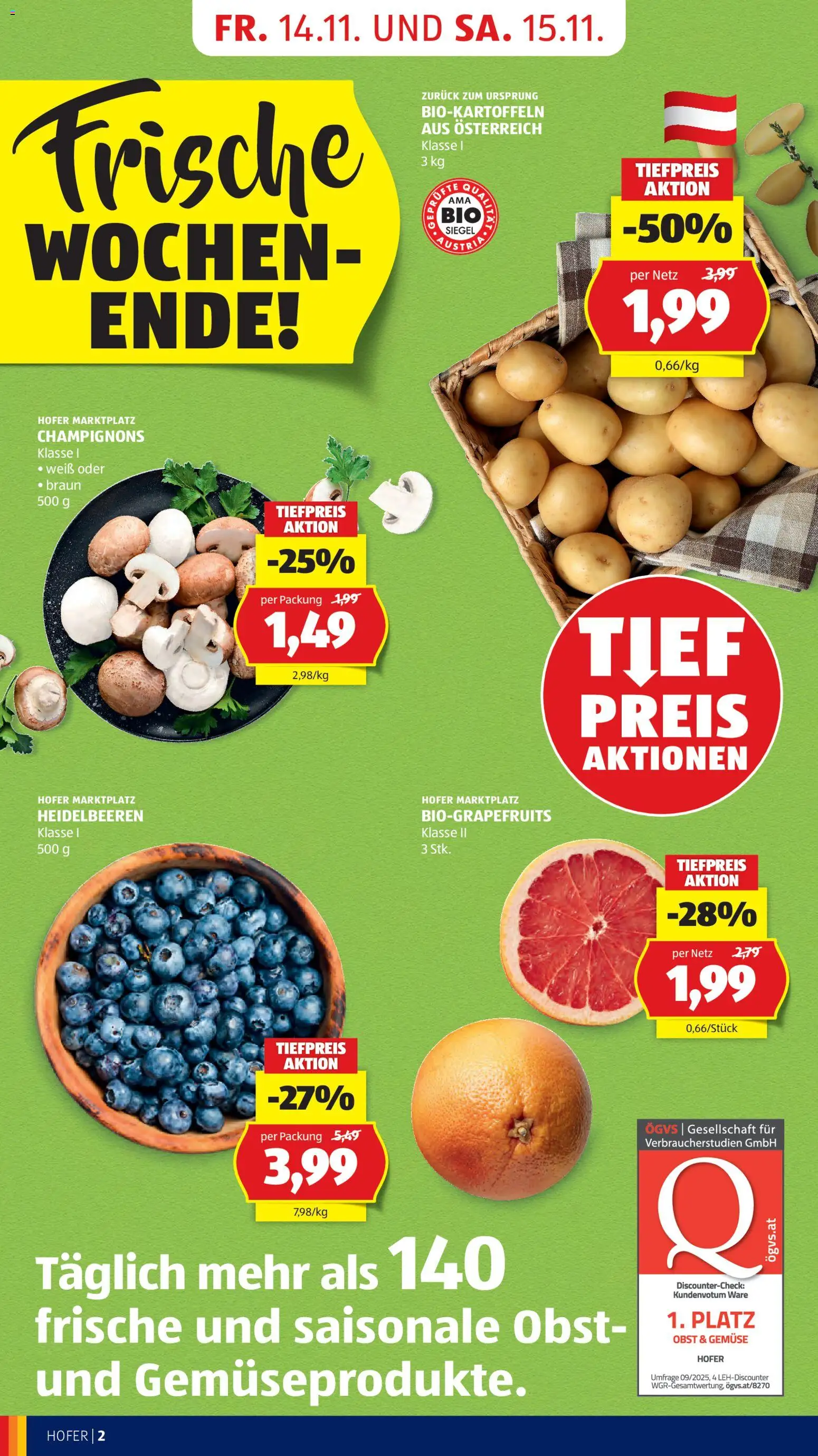 Hofer - Black Friday gültig ab 14.11.2025 | Seite: 4 | Produkte: Gemüse, Obst