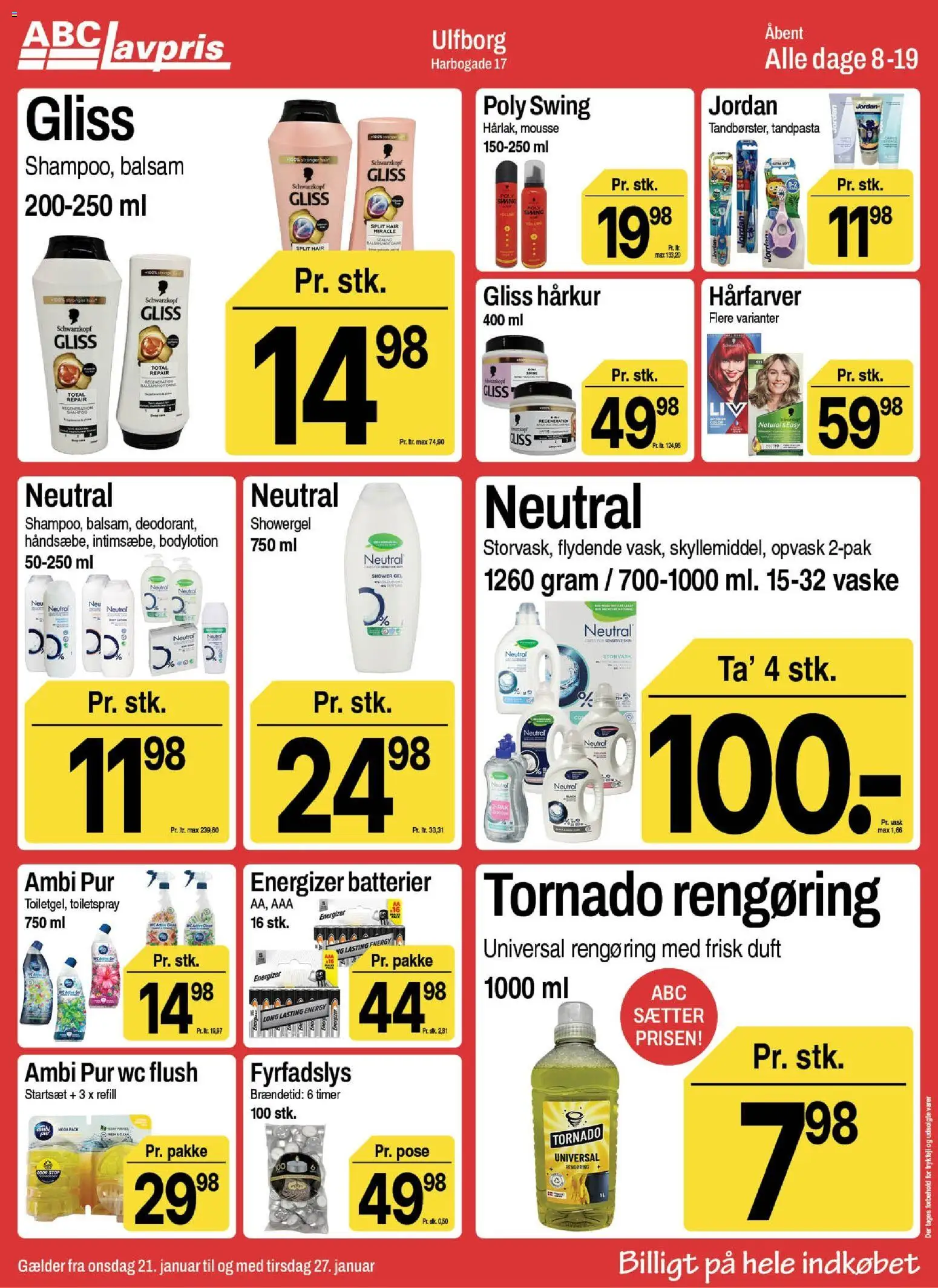 Abc Lavpris tilbudsavis – gyldig fra 21.01.2026 | Side: 10 | Produkter: Duft, Shampoo, Balsam, Batterier