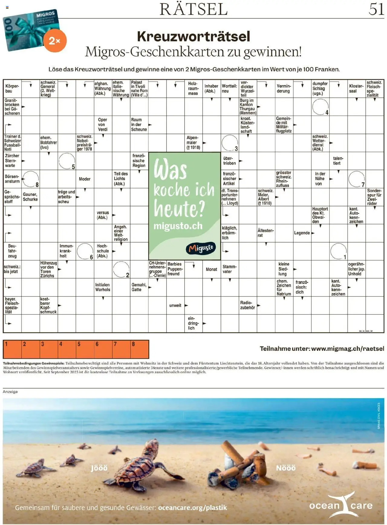 Migros Magazin ab 23.06.2025 | Seite: 51 | Produkte: Fußball, Radio
