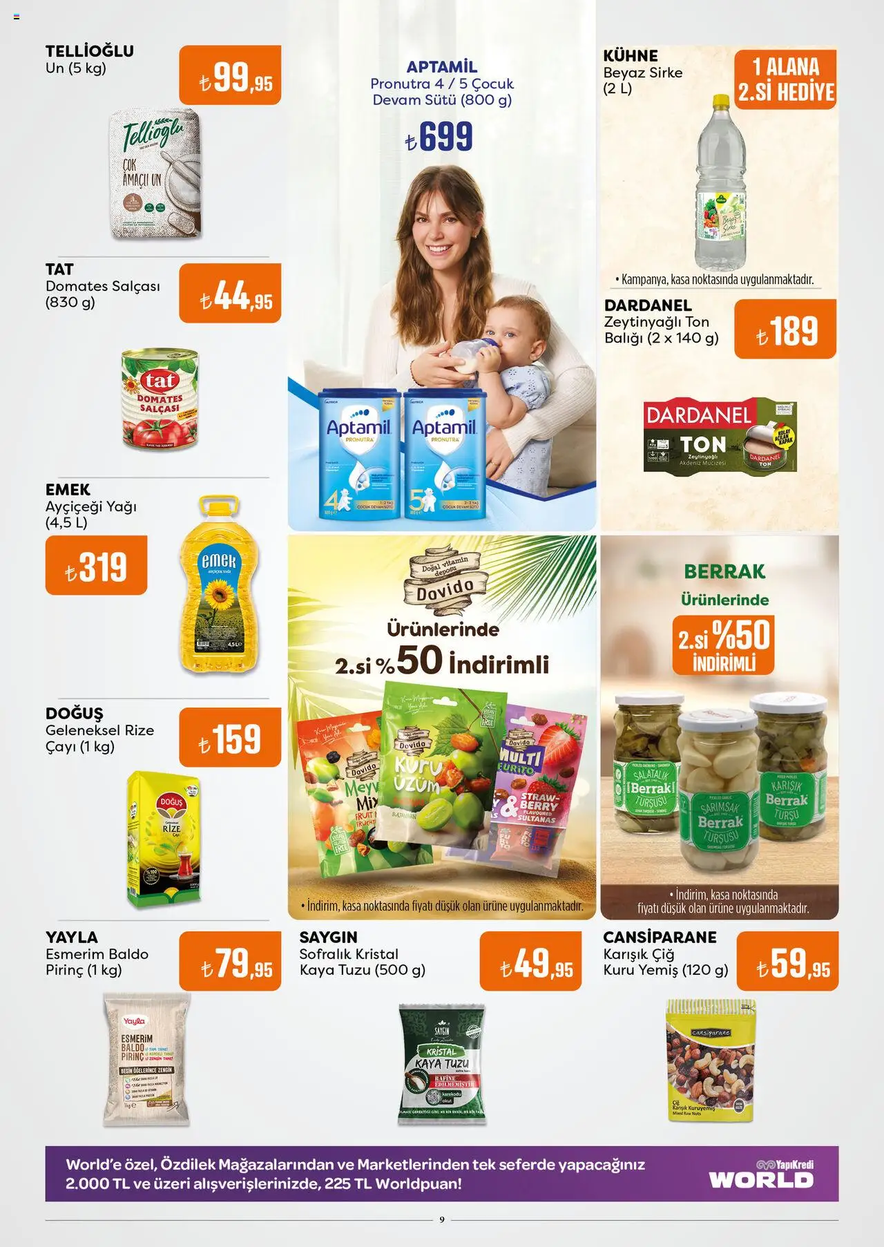 Özdilek Katalog - 13.08.2025 tarihinden itibaren geçerlidir | Sayfa: 9 | Ürünler: Sirke, Domates, Ton balığı, Kasa