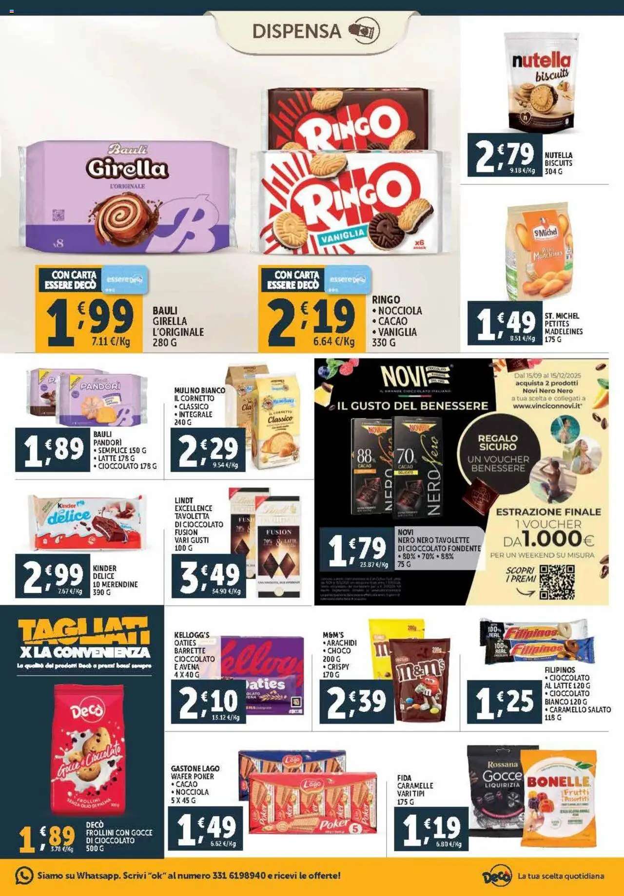 Volantino Decò del 03.10.2025 | Pagina: 9 | Prodotti: Cornetto, Caramelle, Olio, Nutella