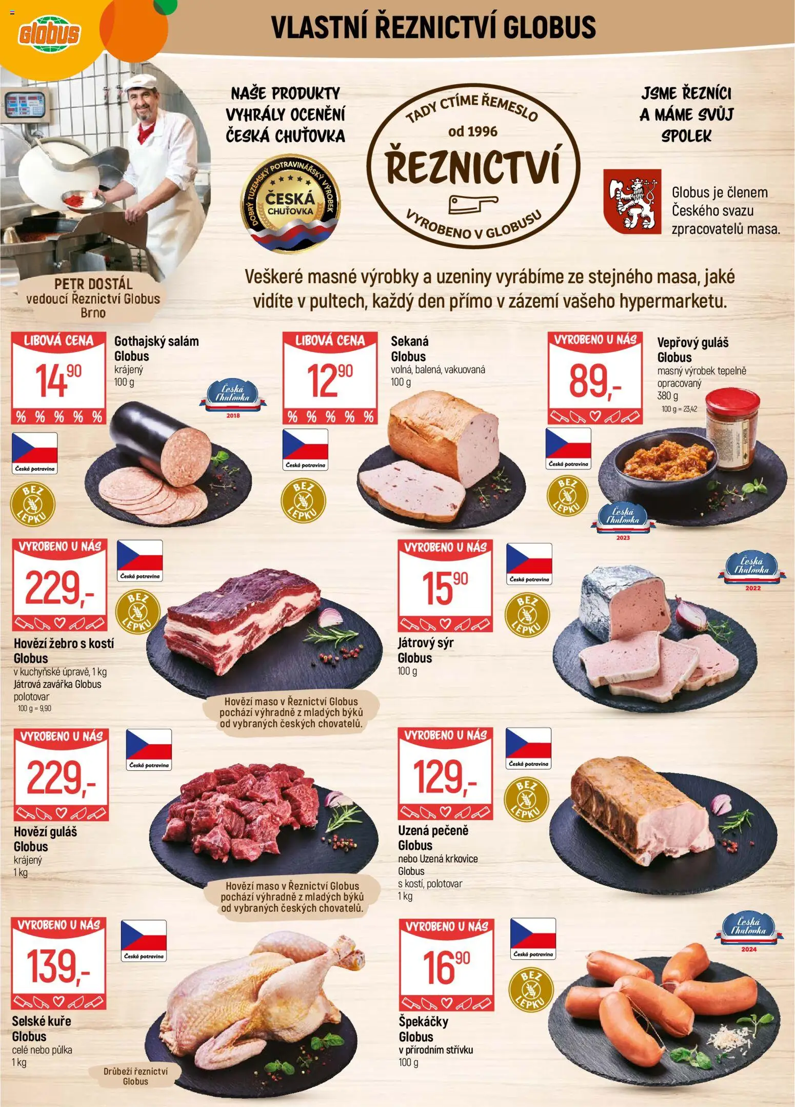 Globus leták - Brno od 25.02.2026 | Strana: 6 | Produkty: Hovězí, Globus, Gothajský salám, Guláš