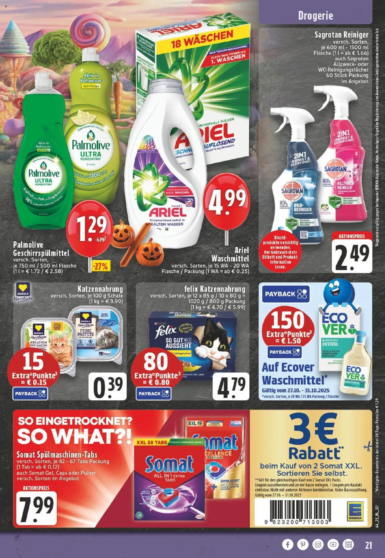Edeka prospekt Bad Marienberg	 – gültig ab 26.10.2025 | Seite: 21 | Produkte: Bad, Wasser, Waschmittel, Geschirrspülmittel