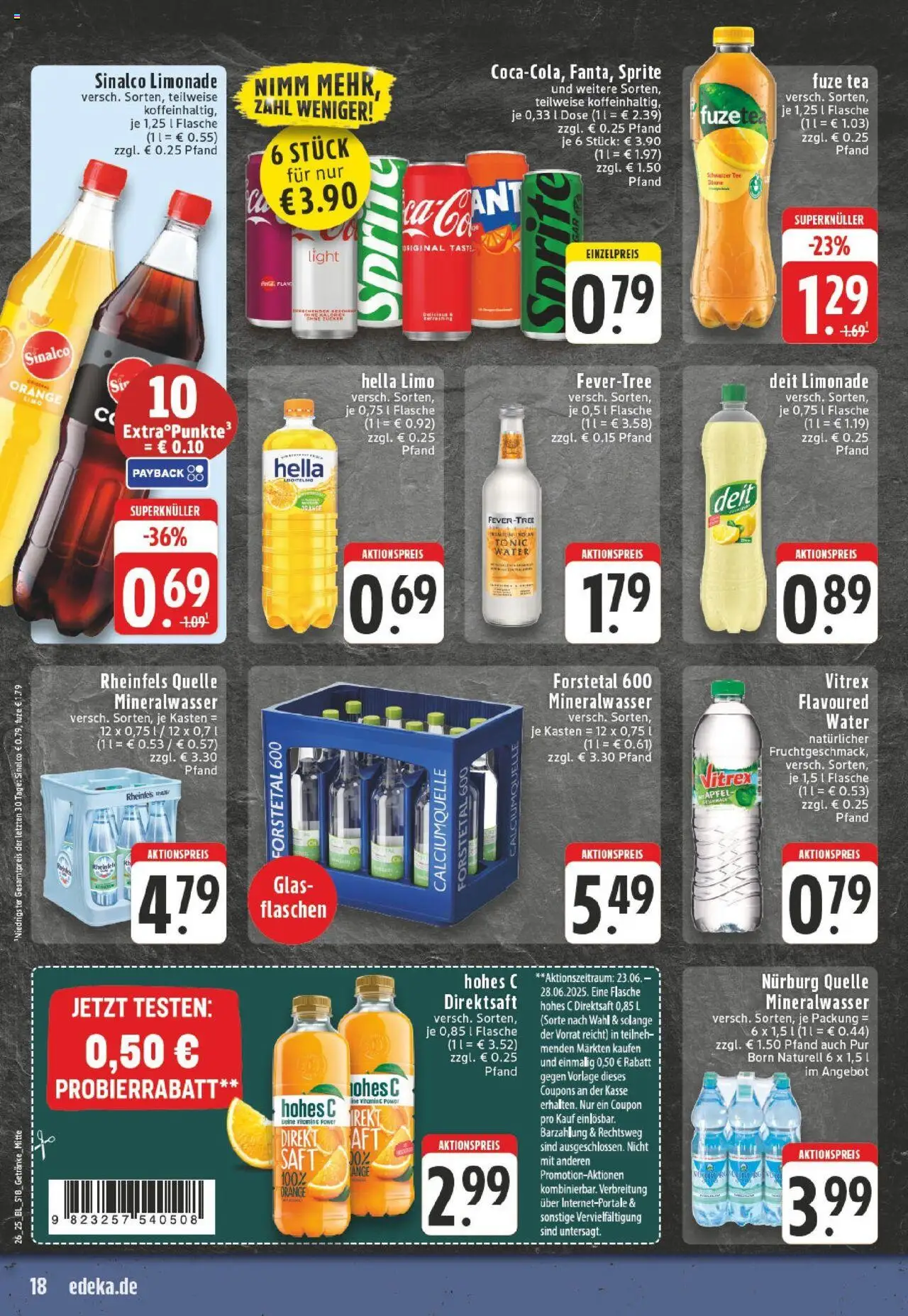 Edeka prospekt Erkrath - Hochdahl	 - gültig ab dem 22.06.2025 | Seite: 20 | Produkte: Sprite, Äpfel, Mineralwasser, Hella