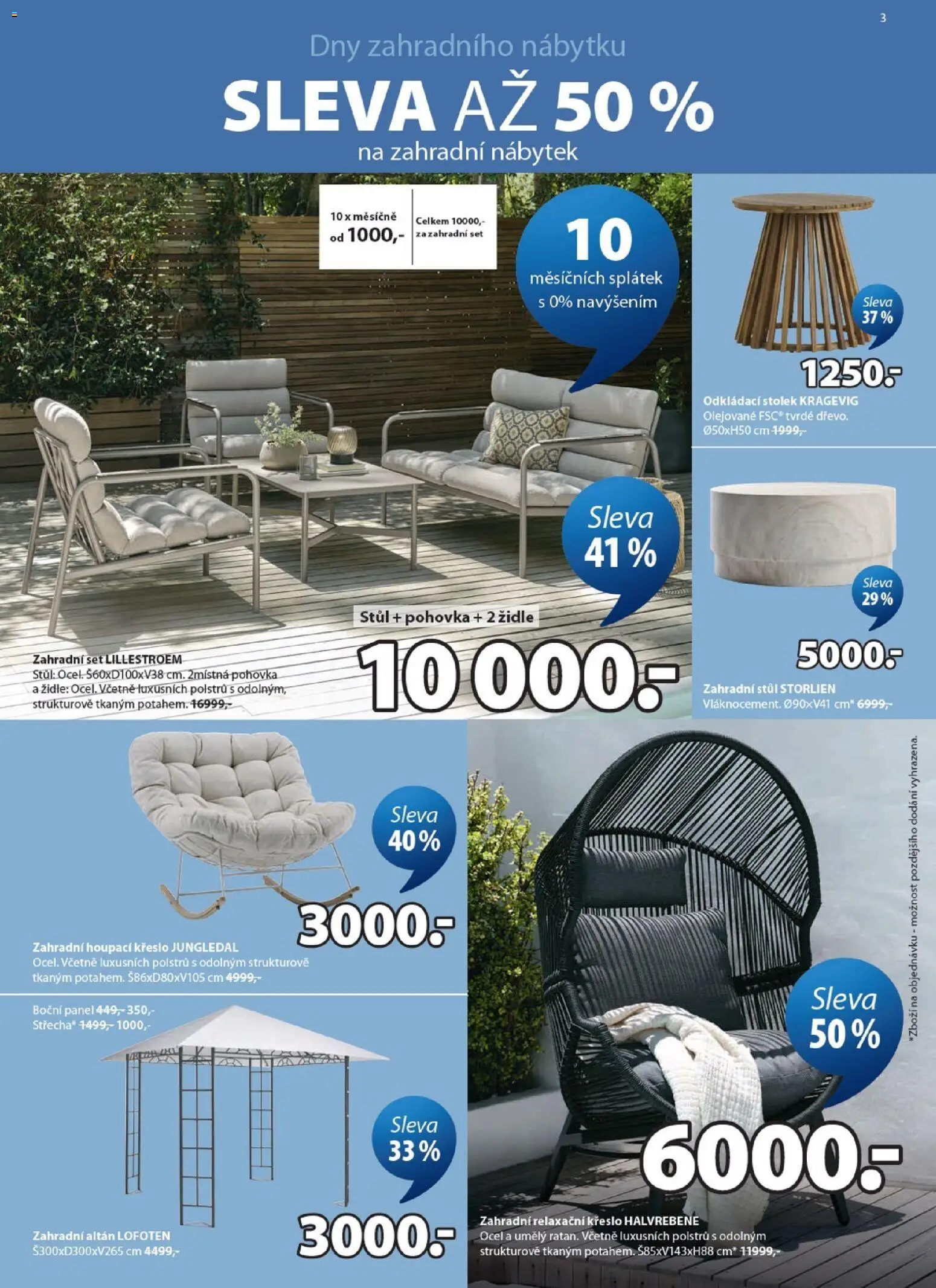 JYSK leták - Slevy od 22.04.2026 | Strana: 3 | Produkty: Odkládací stolek, Nábytek, Křeslo, Stolek