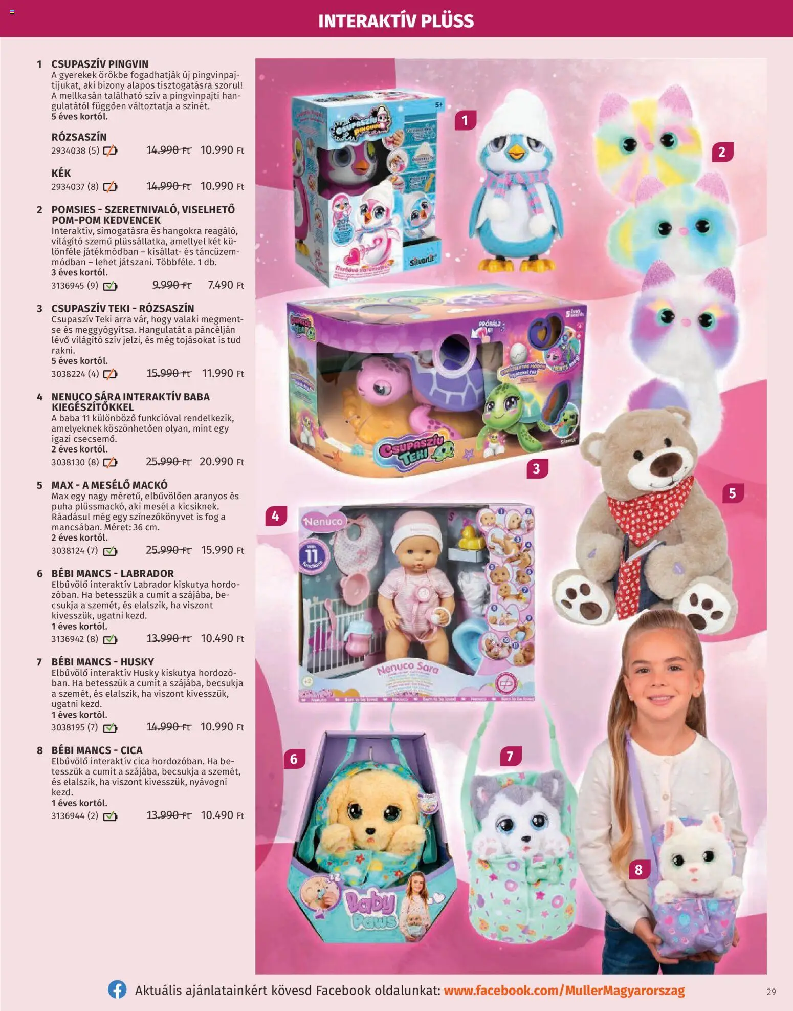 Müller akciós ujság - amely érvényes a következő dátumtól: 27.10.2025 | Oldal: 29 | Termékek: Plüss
