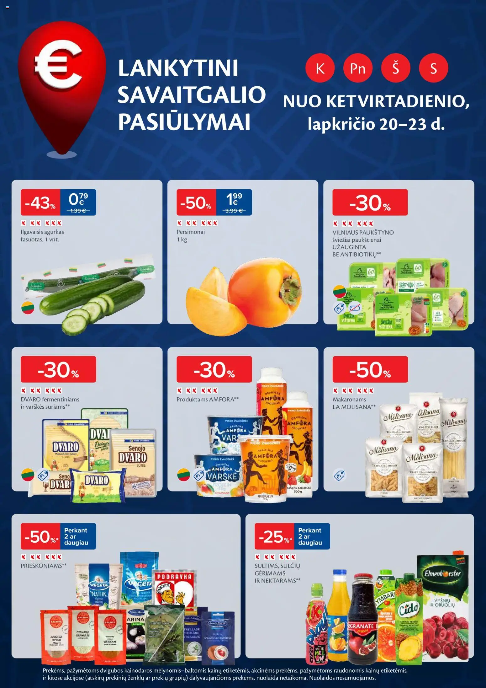 MAXIMA akcijos nuo 18.11.2025 | Puslapis: 48 | Prekių: Paprika, Agurkas, Vištiena, Makaronai