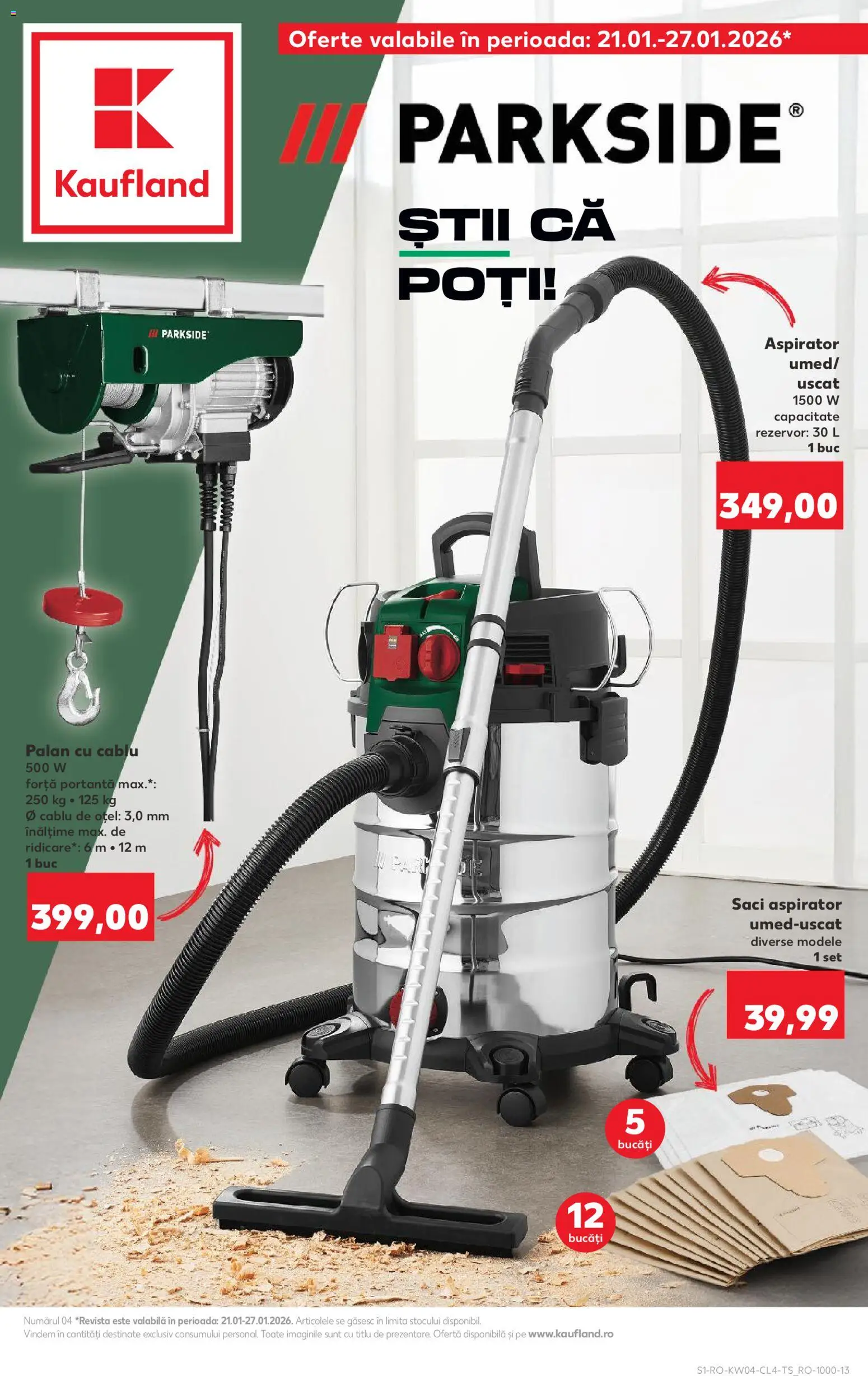 Noul catalog Kaufland – valabil de la 21.01.2026 | Pagină: 1 | Produse: Cablu, Aspirator