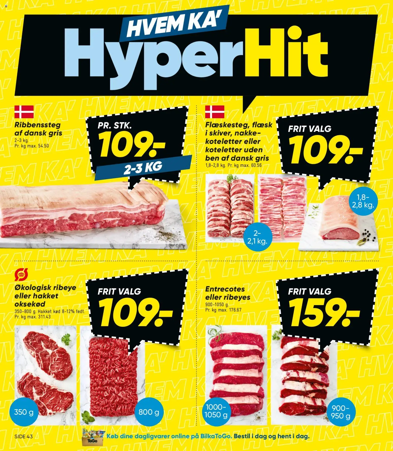 Bilka tilbudsavis – gyldig fra 23.01.2026 | Side: 6 | Produkter: Koteletter, Hakket kød, Oksekød