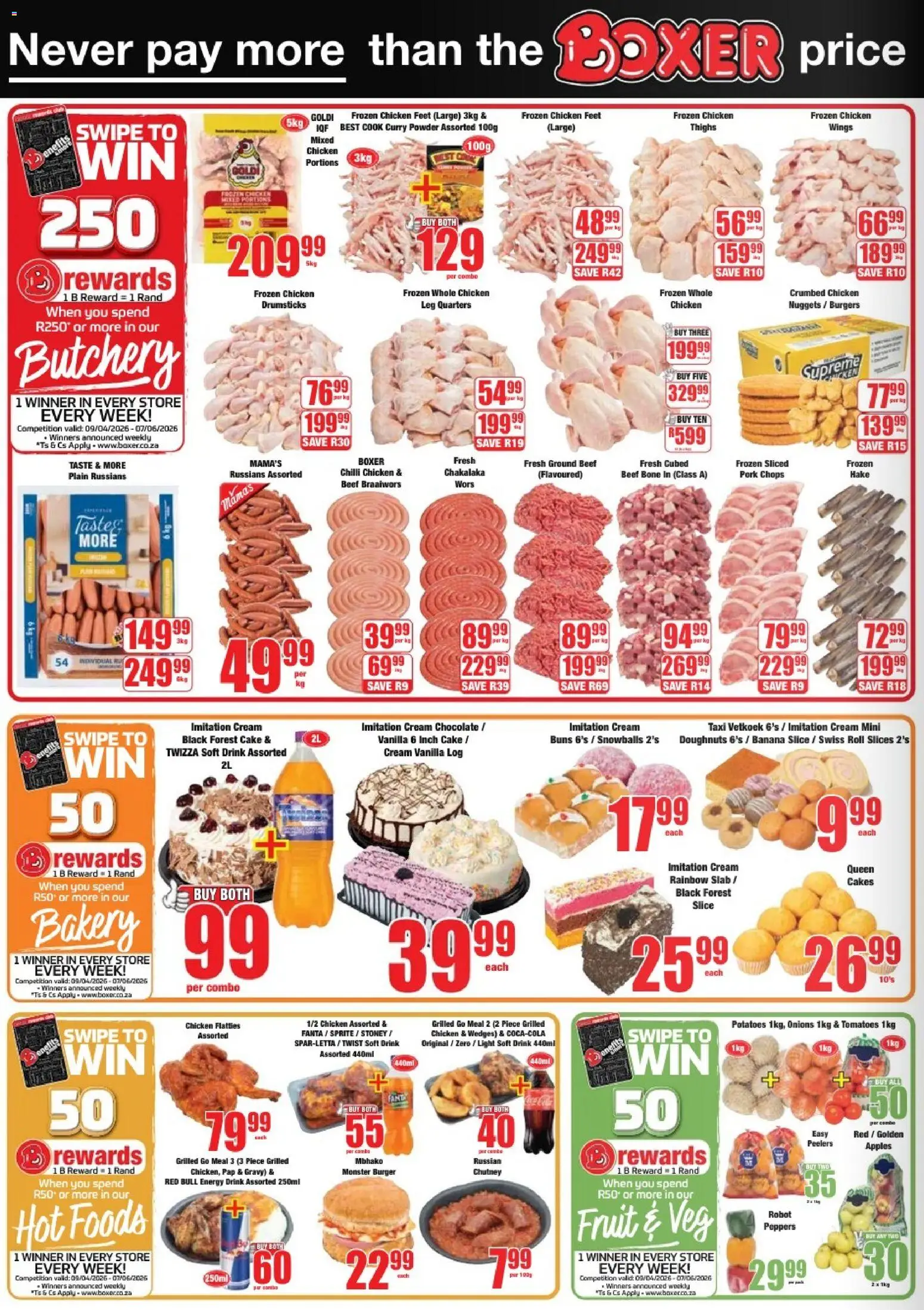 New Boxer catalogue – valid from 09.04.2026 | Page: 2 | Products: Light, Powder, Potatoes, Onions