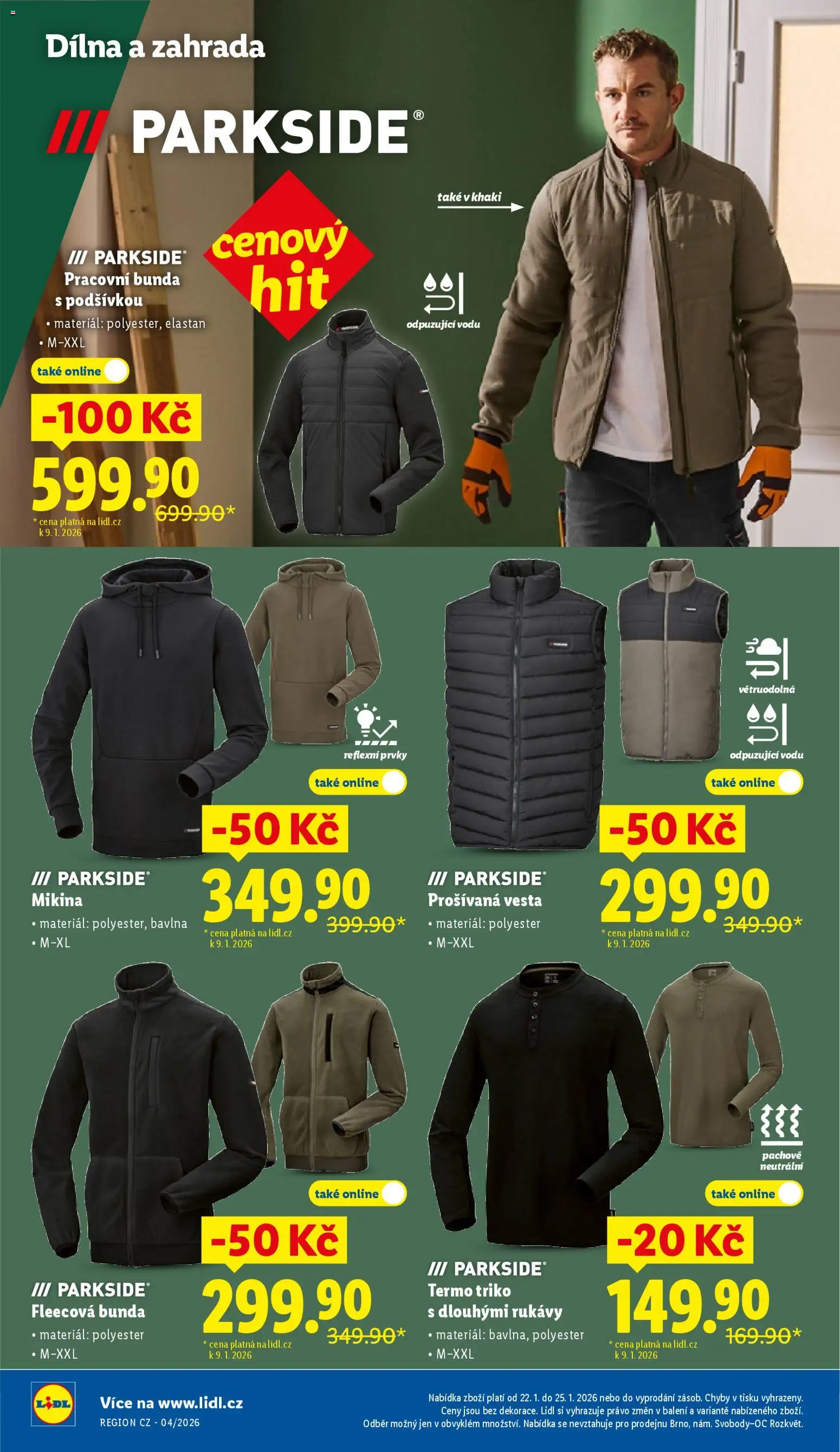 Lidl leták - Spotřební zboží od 19.01.2026 | Strana: 18 | Produkty: Vesta, Parkside, Zahrada, Termo triko