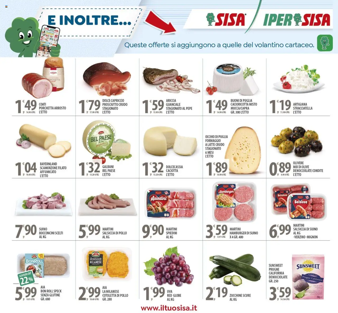 Volantino SISA del 03.10.2025 | Pagina: 14 | Prodotti: Porchetta, Pollo, Prosciutto, Guanciale