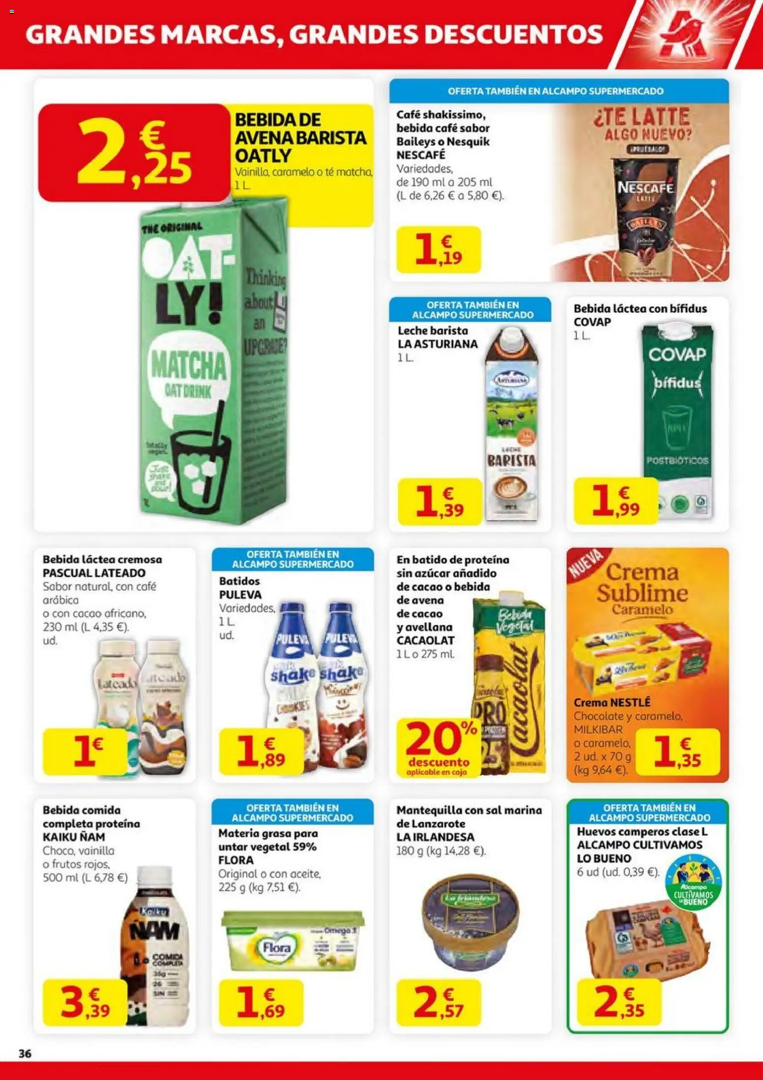 Alcampo - HG Pio XII Unificado  │ válido desde el 23.10.2025 | Página: 36 | Productos: Chocolate, Crema, Συσκευή ροής, Φρυγανιές σικάλεως