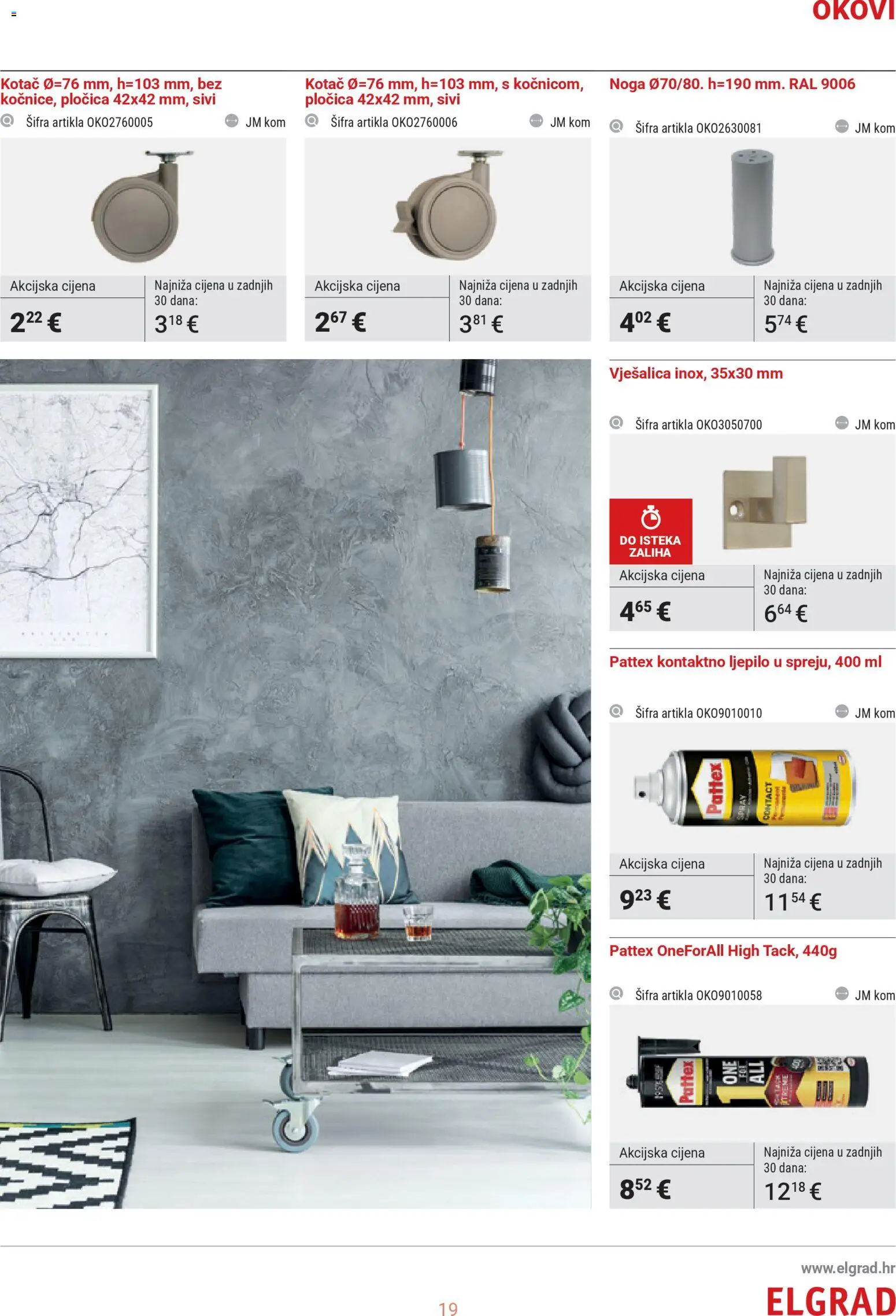 Elgrad katalog | vrijedi od 07.04.2026 | Stranica: 19 | Proizvodi: Vješalica, Ljepilo