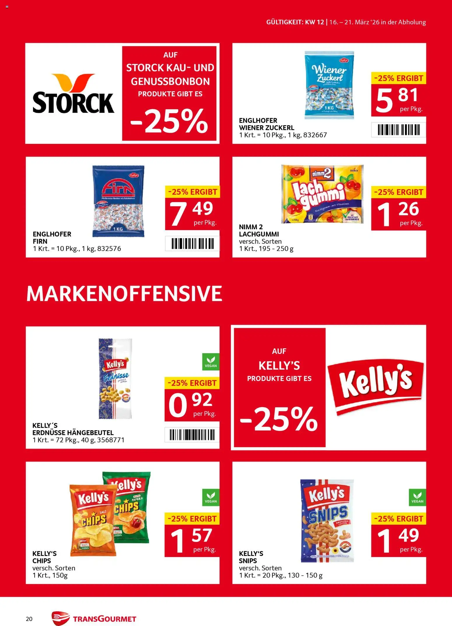 Transgourmet Flugblatt gültig ab 16.03.2026 | Seite: 20 | Produkte: Chips, Salz, Папионка