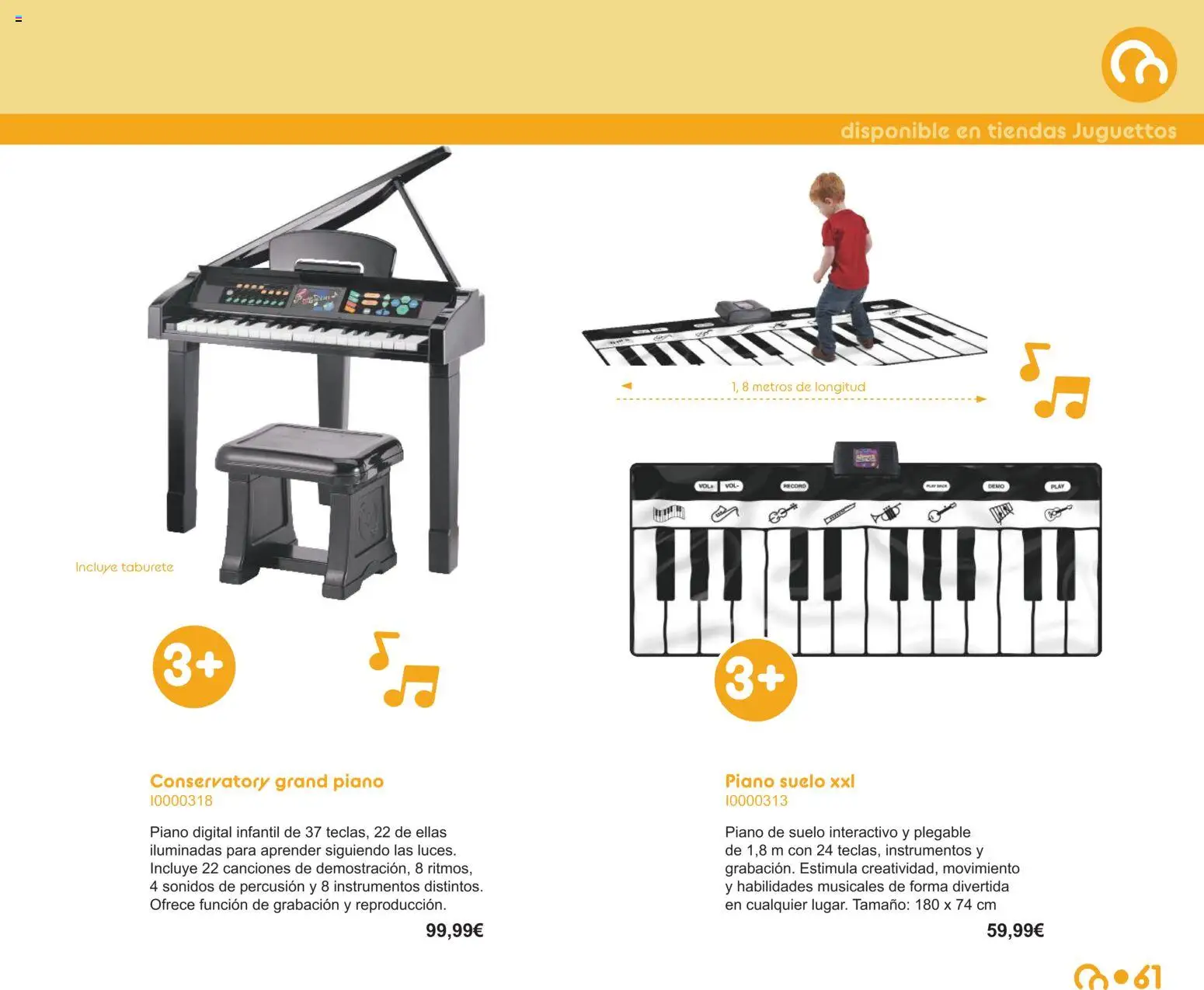 Juguettos catálogo │ válido desde el 15.10.2025 | Página: 61 | Productos: Taburete, Piano de suelo