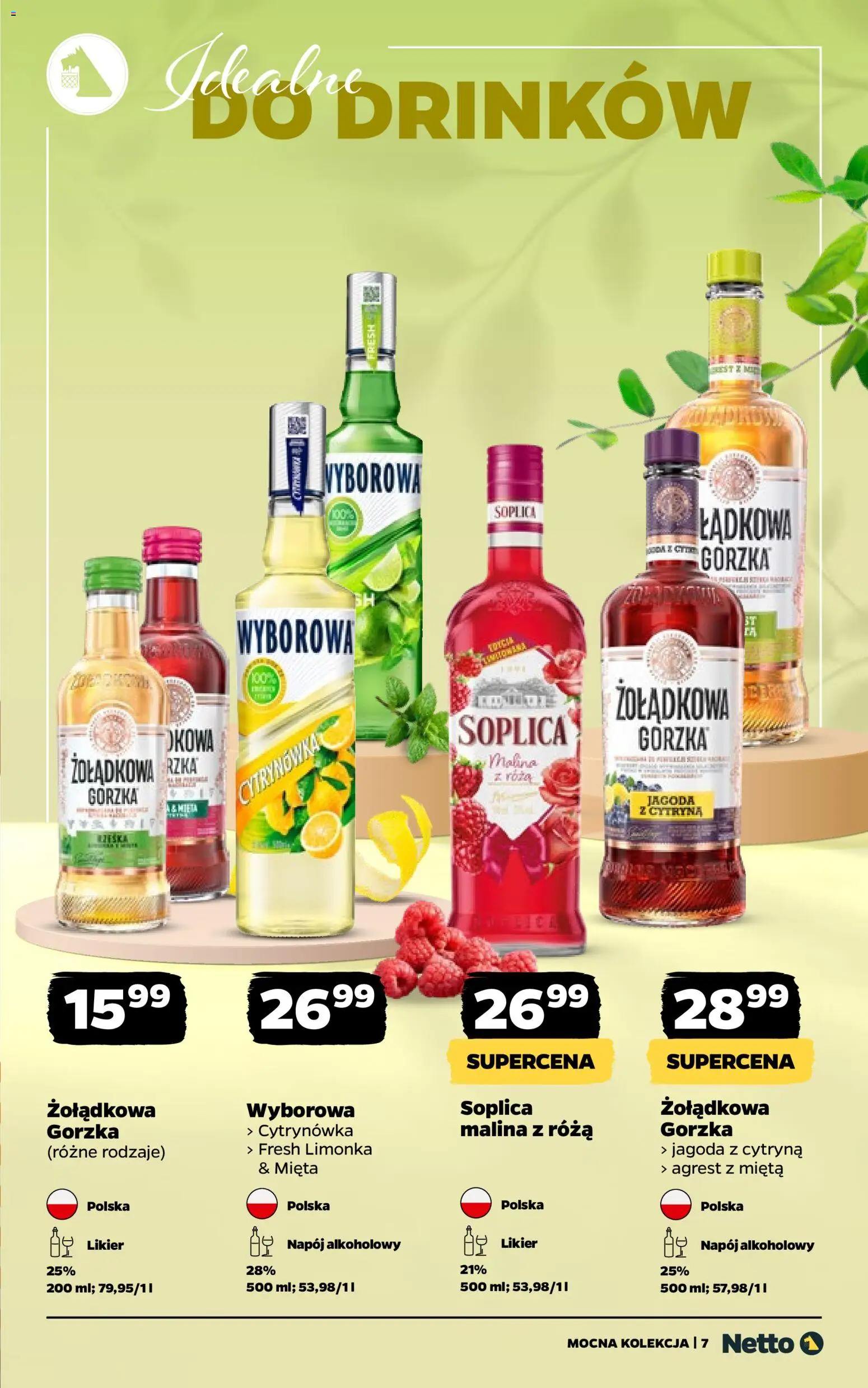 Netto gazetka - Alkohole mocne od 16.03.2026 | Strona: 7 | Produkty: Limonka, Malina, Mięta, Agrest