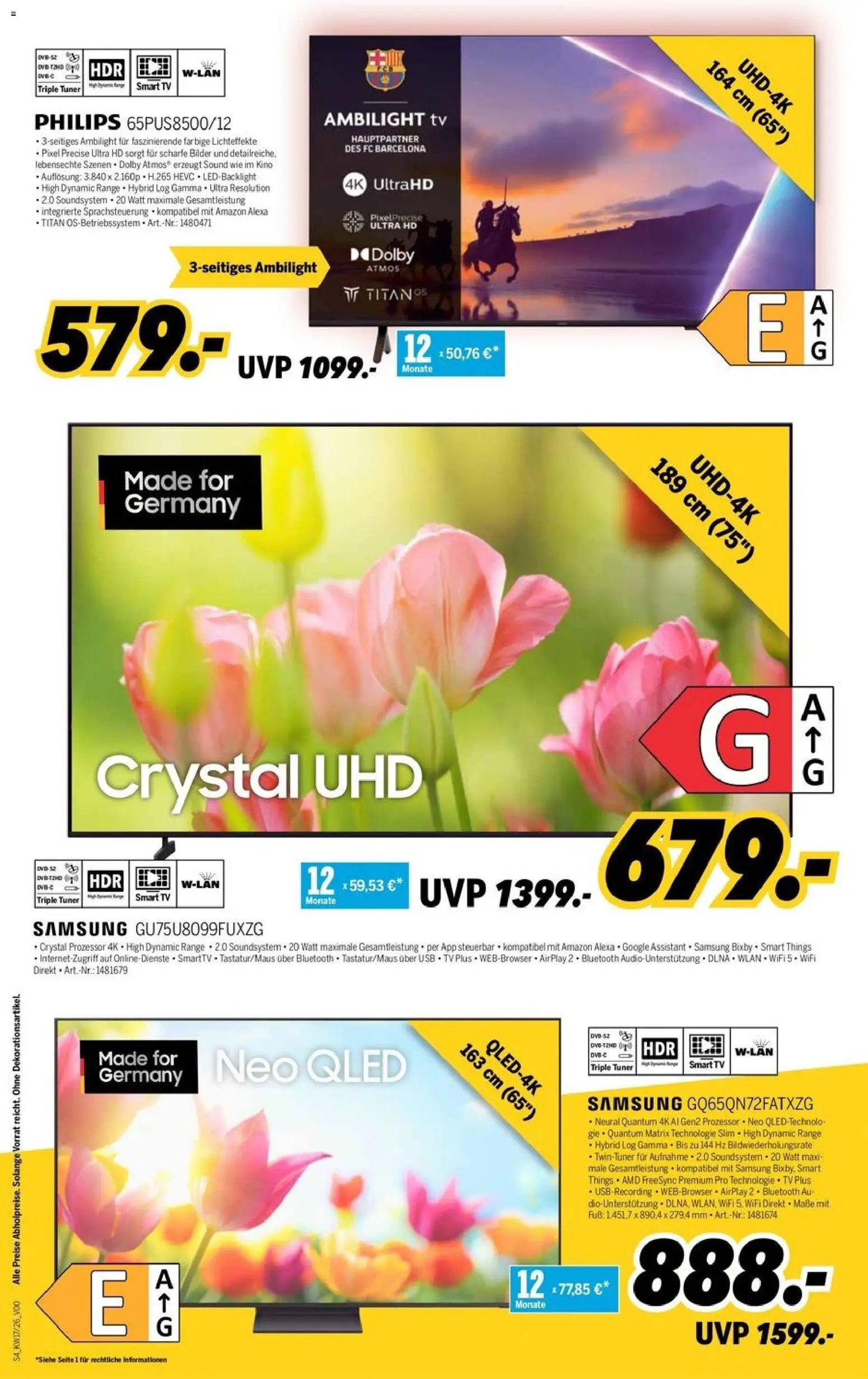 Medimax Prospekt 	 – gültig ab 18.04.2026 | Seite: 4 | Produkte: USB, Smart TV, Bilder, Soundsystem