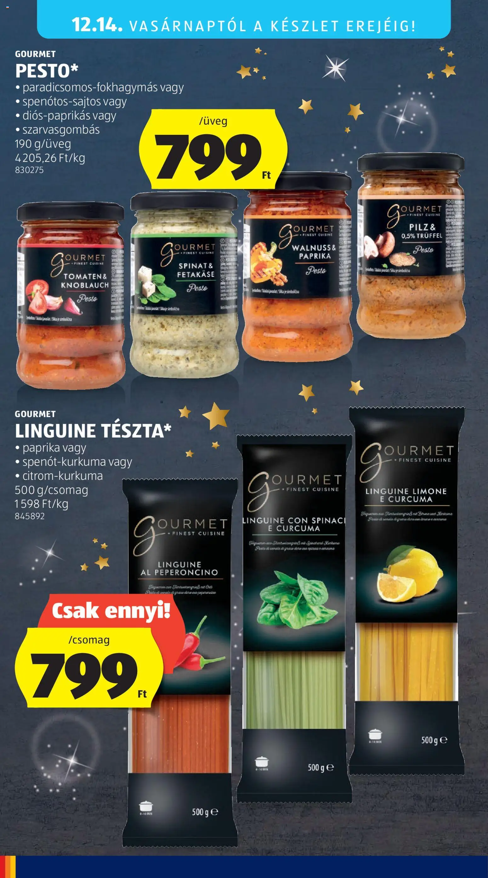 Aldi akciós ujság - amely érvényes a következő dátumtól: 11.12.2025 | Oldal: 6 | Termékek: Pesto