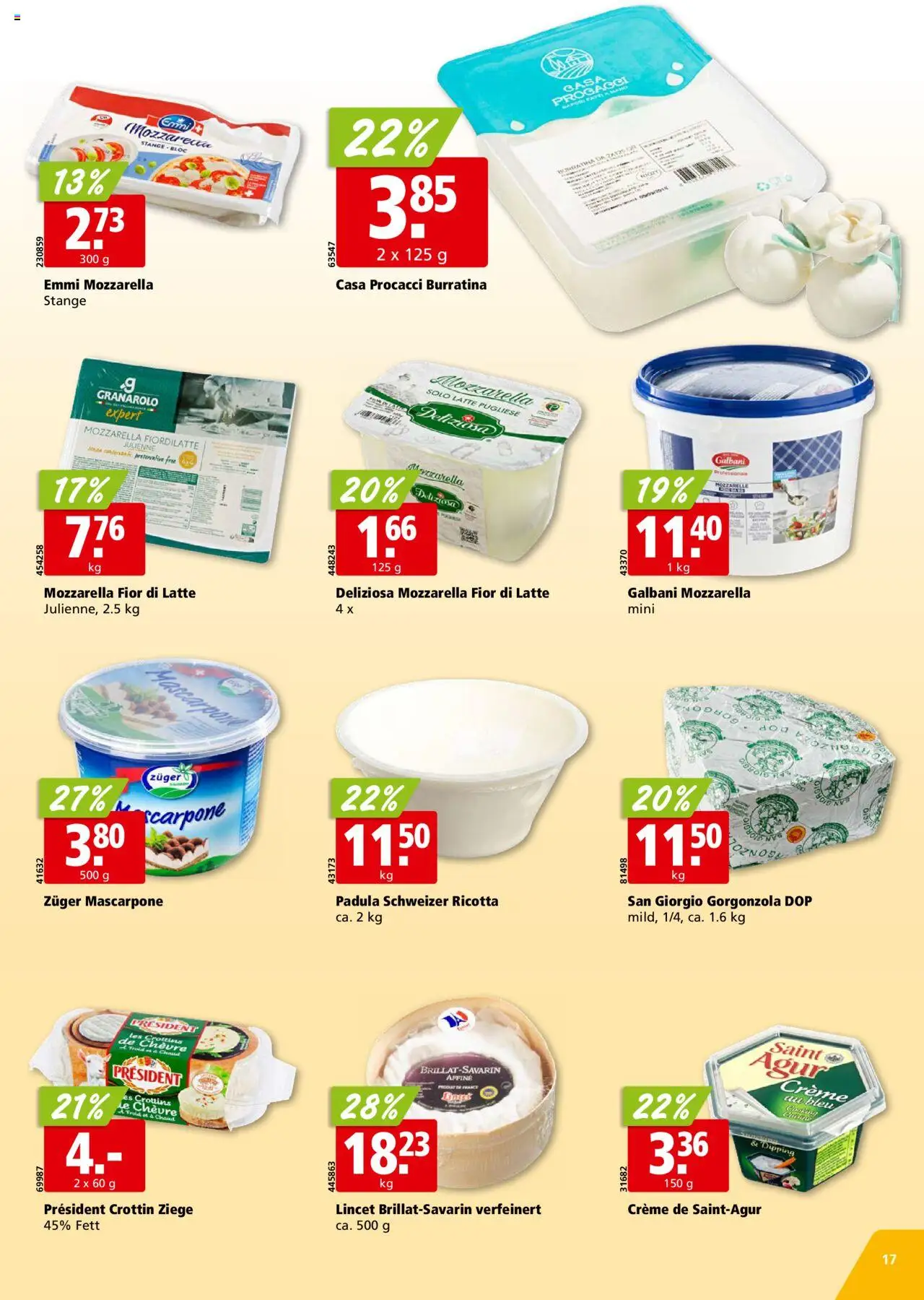 Aligro Aktionen - Chavannes, Matran, Genf, Sitten ab 04.08.2025 | Seite: 17 | Produkte: Mascarpone, Mars, Creme