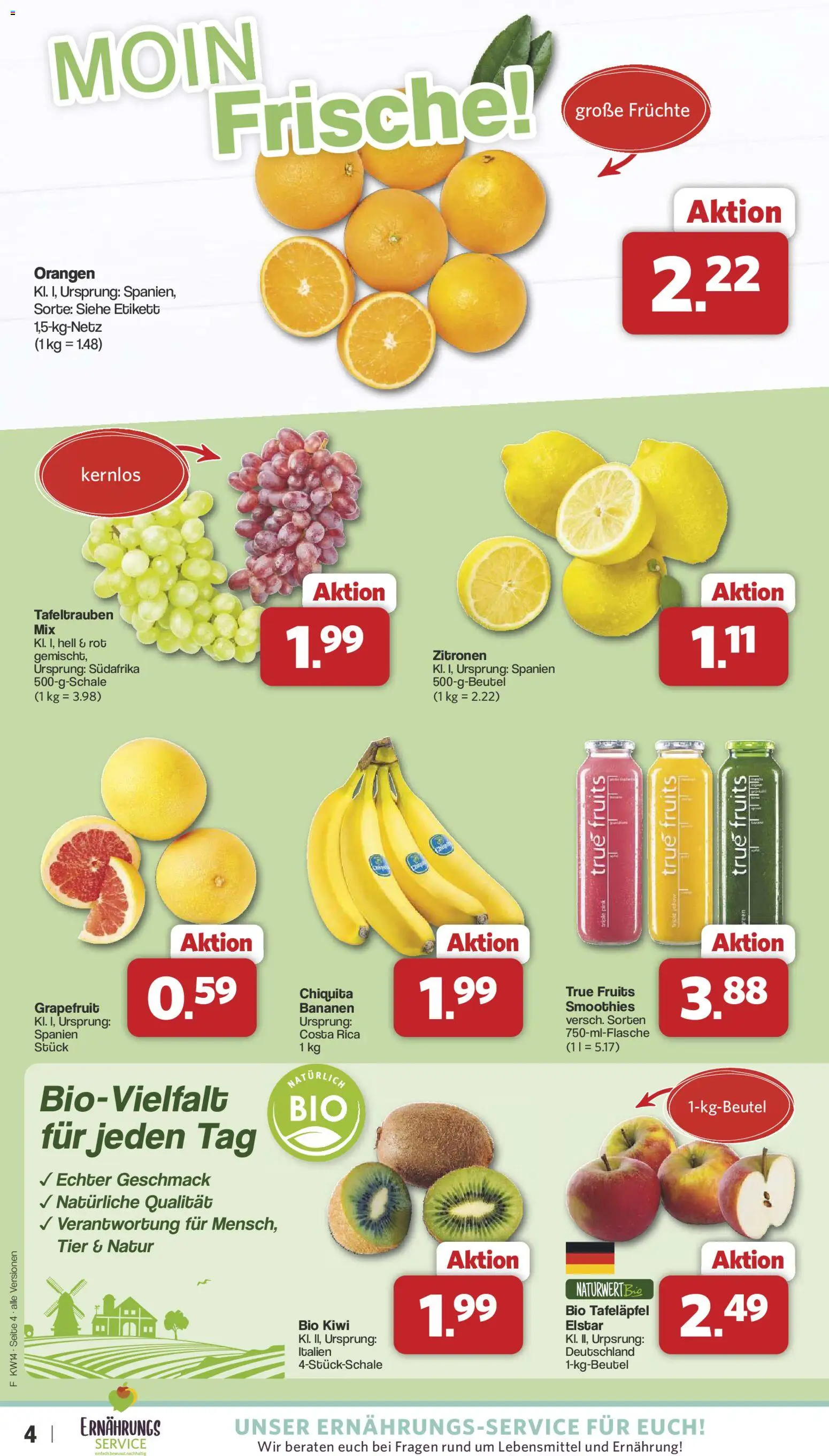 Famila Nordwest Prospekt 	 – gültig ab 02.03.2026 | Seite: 4 | Produkte: Bananen, Orangen, Grapefruit, Zitronen
