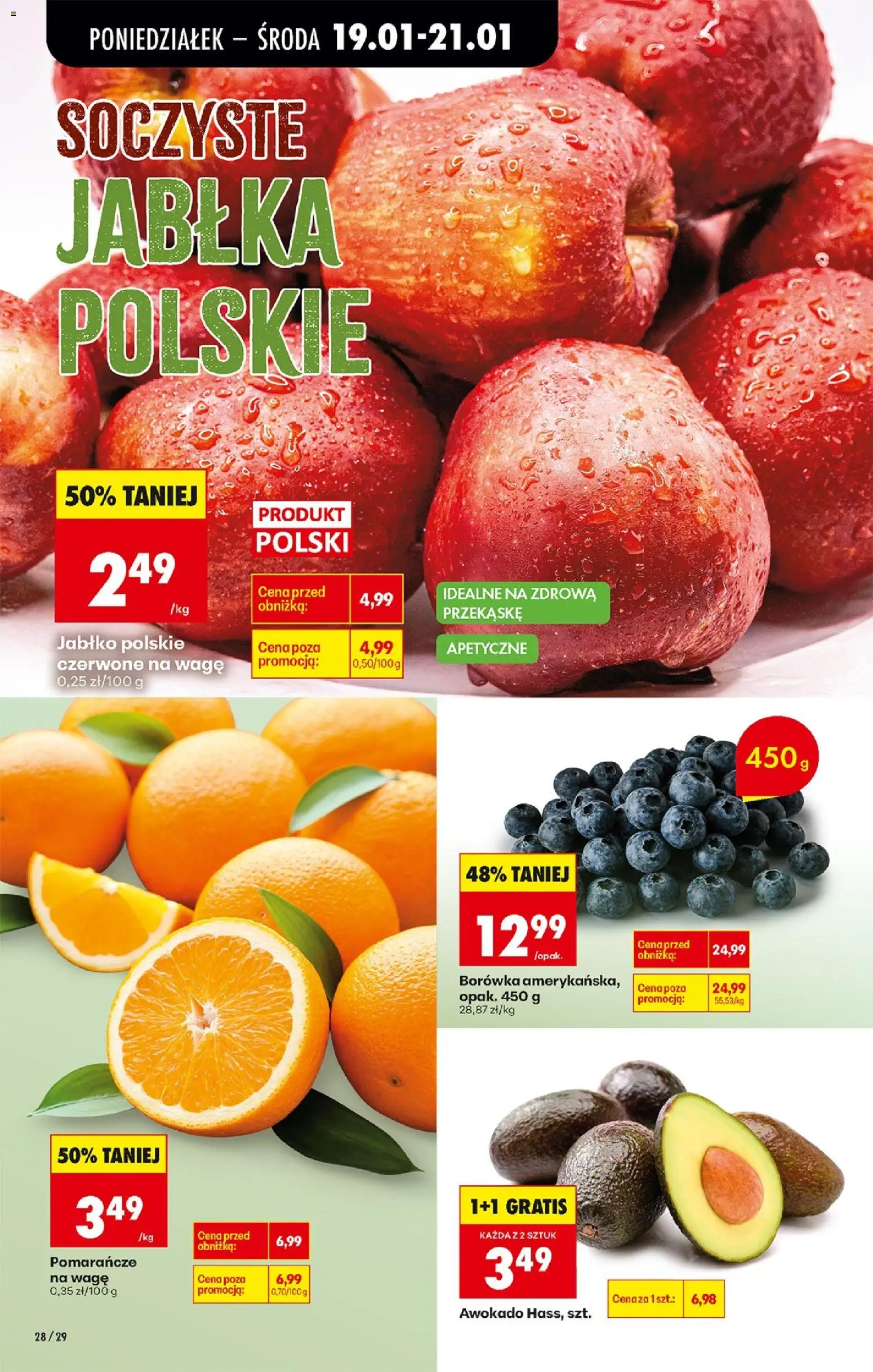 Biedronka gazetka od 19.01.2026 | Strona: 30 | Produkty: Jabłka, Pomarańcze, Awokado