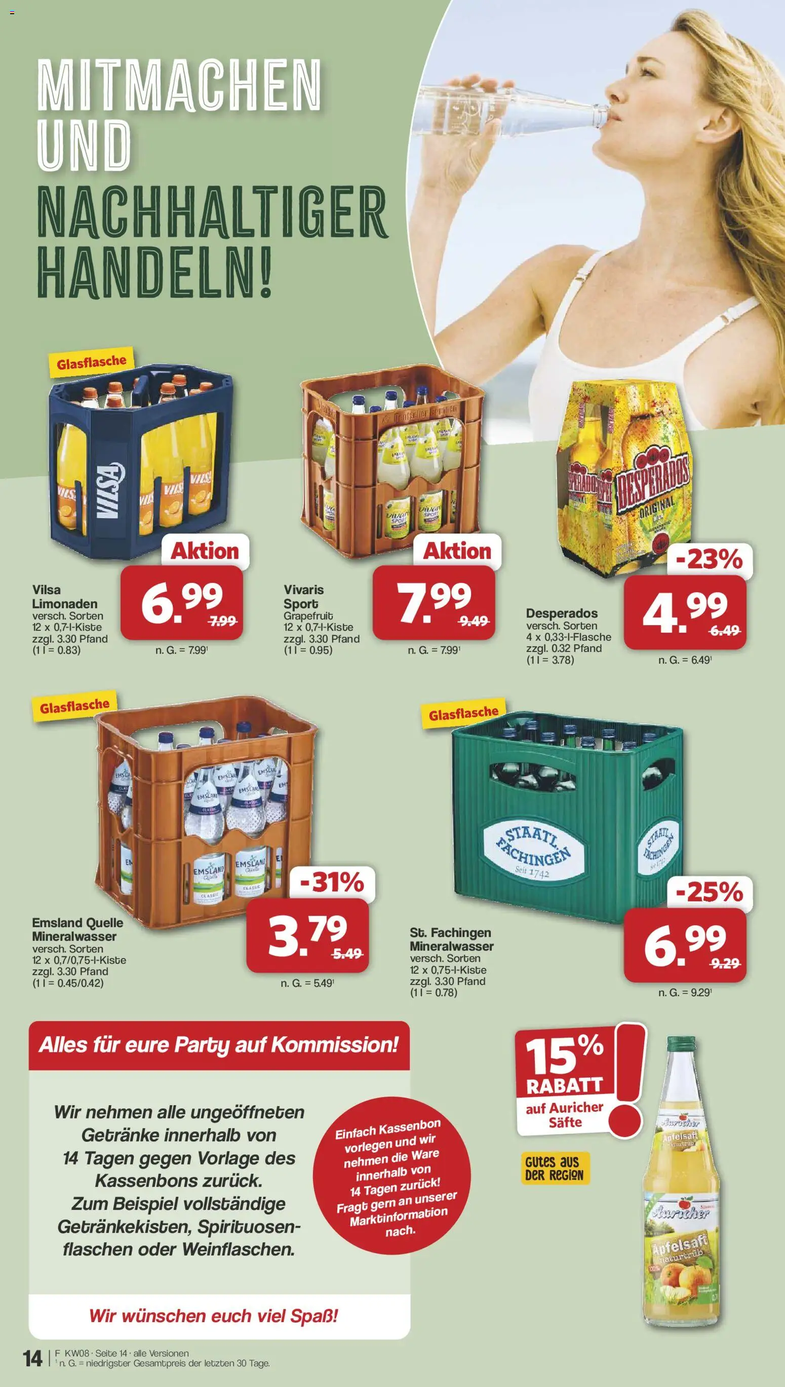 Famila Nordwest Prospekt 	 – gültig ab 16.02.2026 | Seite: 14 | Produkte: Apfelsaft, Mineralwasser, Grapefruit, Desperados
