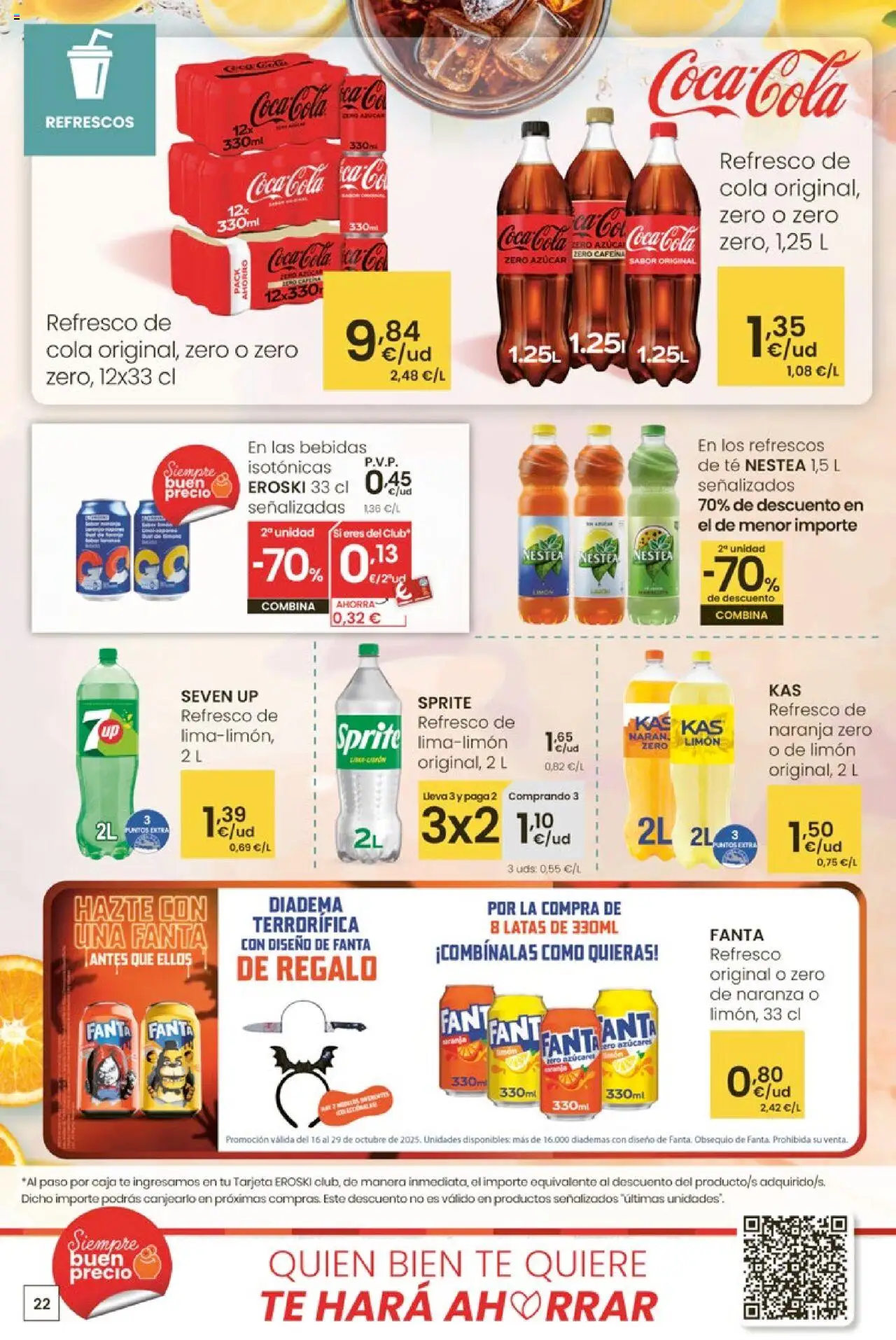 Eroski - Ofertón │ válido desde el 16.10.2025 | Página: 22 | Productos: Té, Πρίζες, Caja