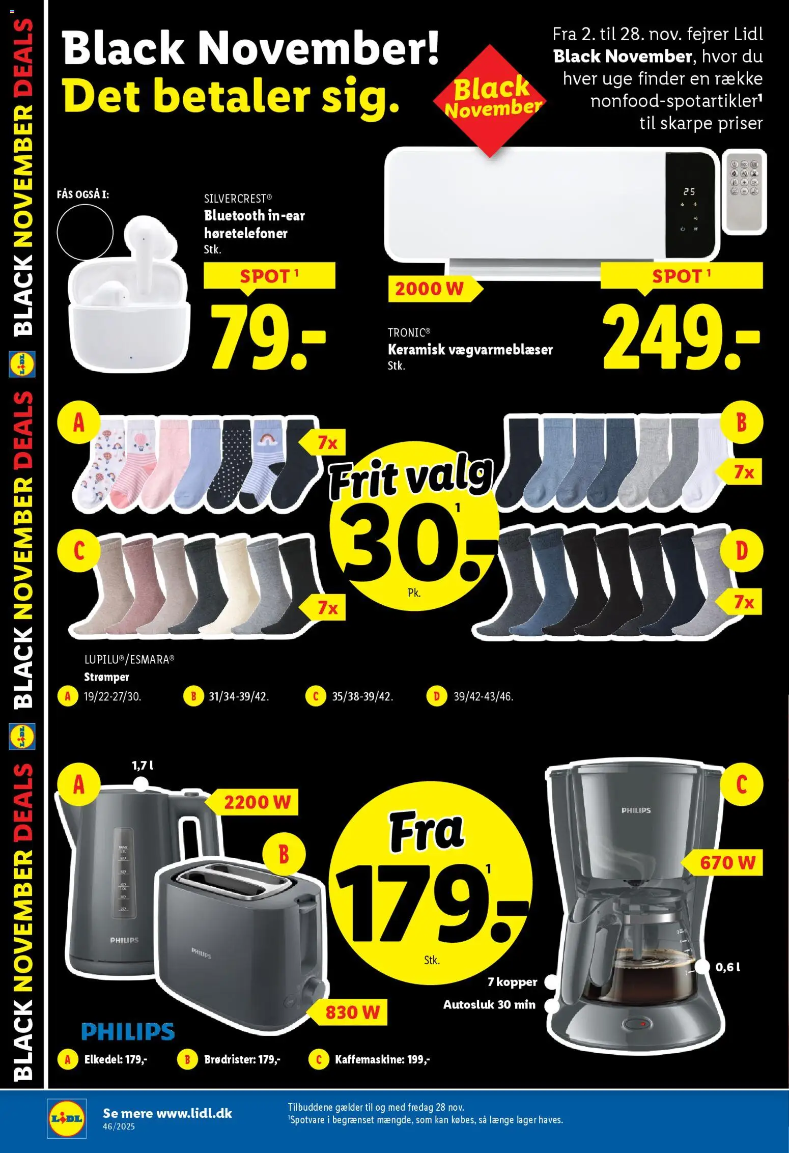 Lidl tilbudsavis – gyldig fra 09.11.2025 | Side: 20 | Produkter: Brødrister, Høretelefoner, Søm, Strømper