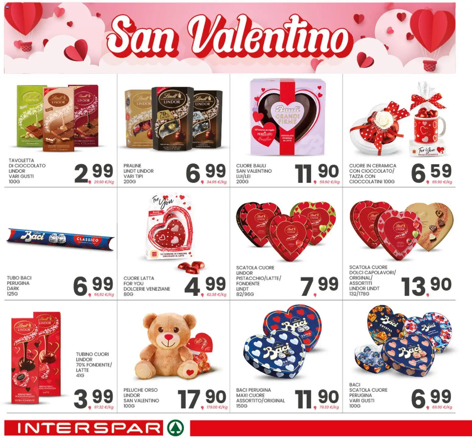 Volantino Interspar del 12.02.2026 | Pagina: 33 | Prodotti: Peluche, Cioccolato, Tubo, Cioccolatini