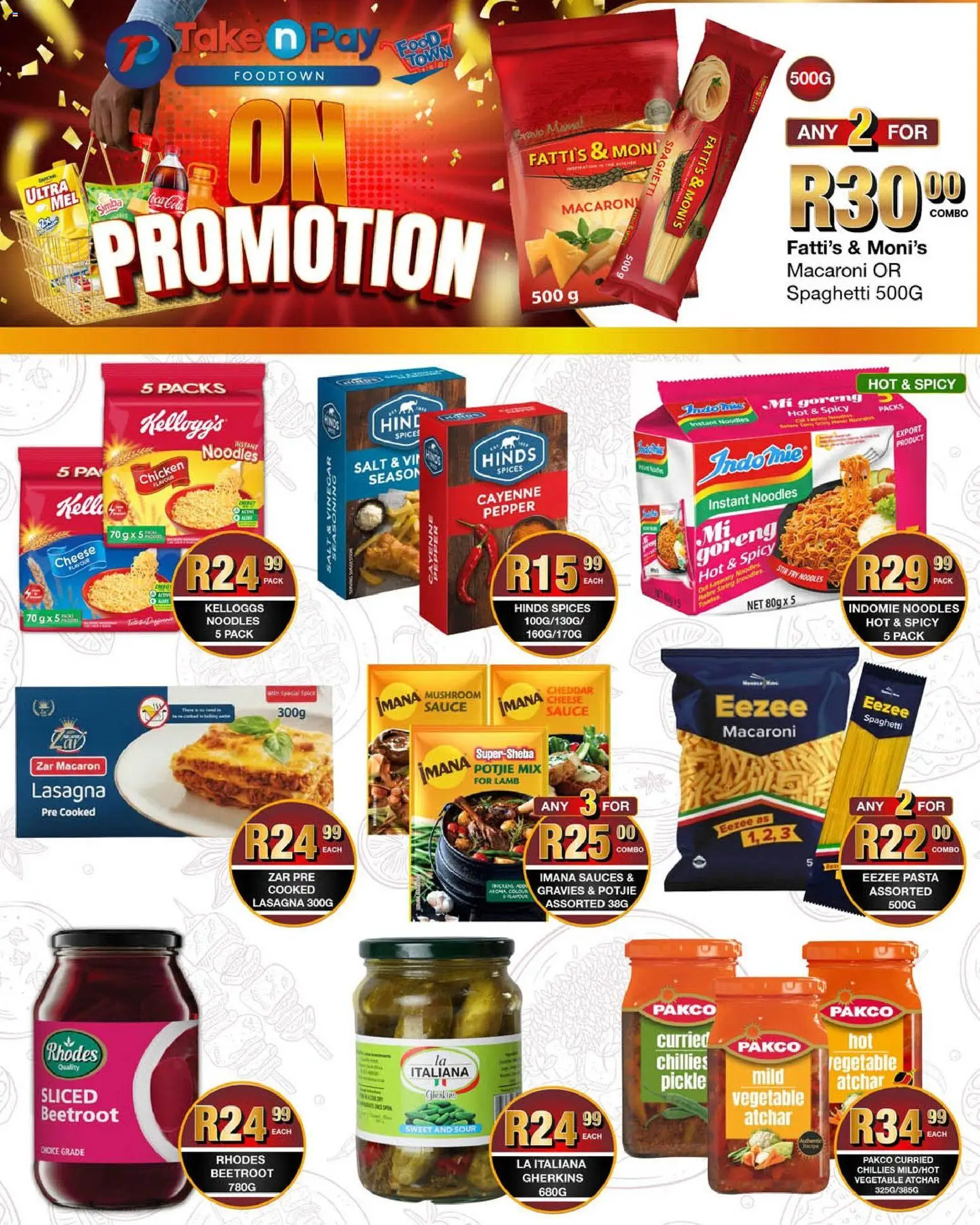 New Take n Pay catalogue – valid from 27.04.2026 | Page: 15 | Products: Cheese, Atchar, Pasta, Spices