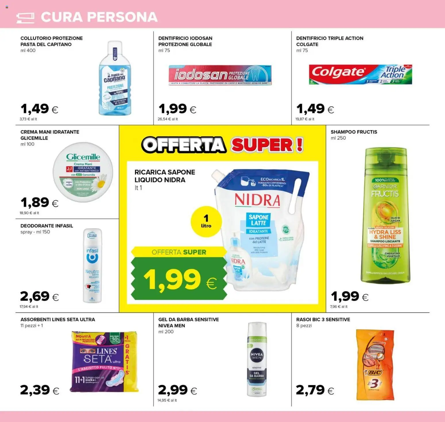 Volantino Tigre del 29.01.2026 | Pagina: 18 | Prodotti: Shampoo, Collutorio, Olio, Pasta